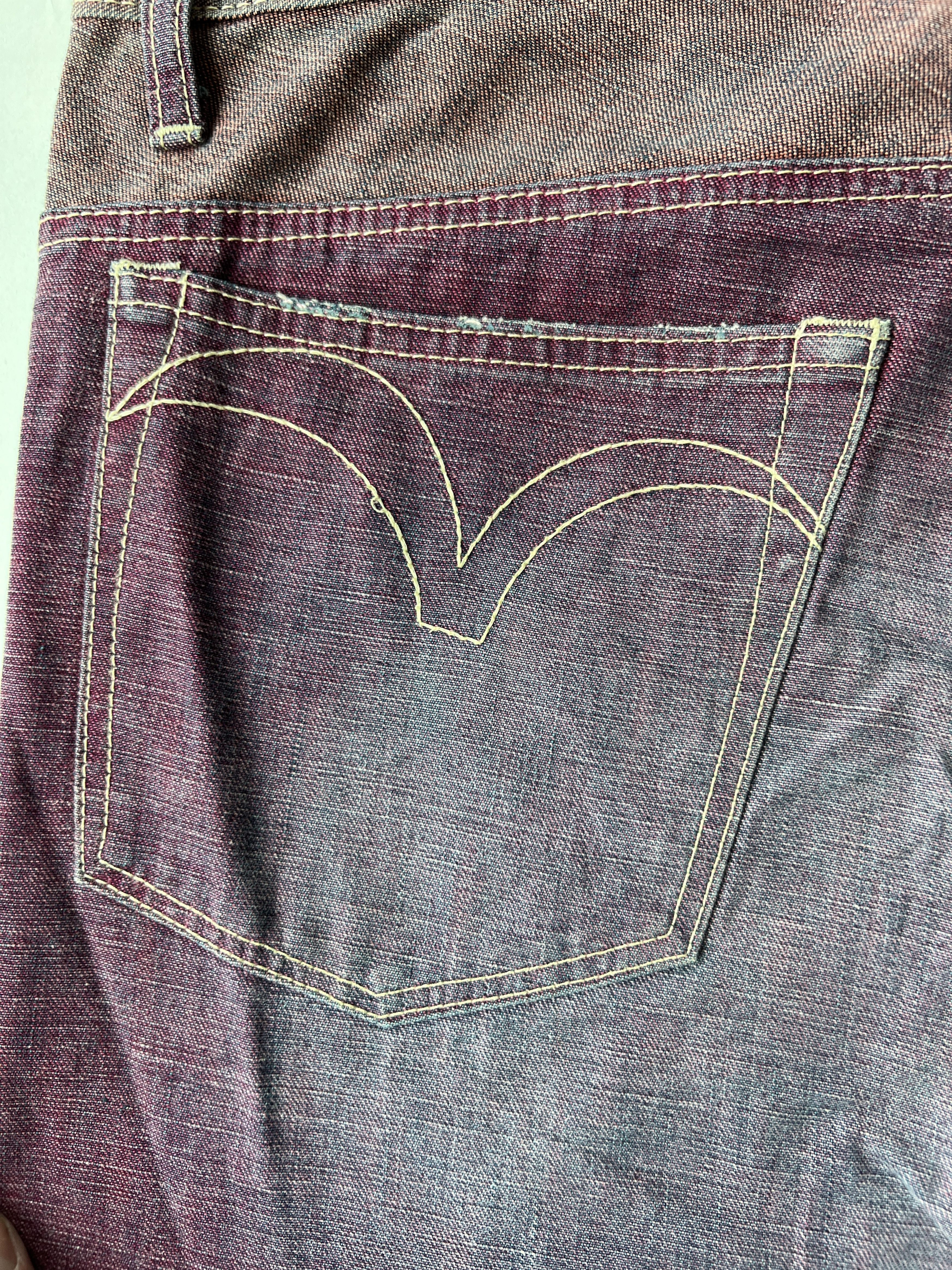 Japanese Brand × Vintage Yen Jeans x Gungdam Red Denim Size US 30 / EU 46 - 12 Thumbnail