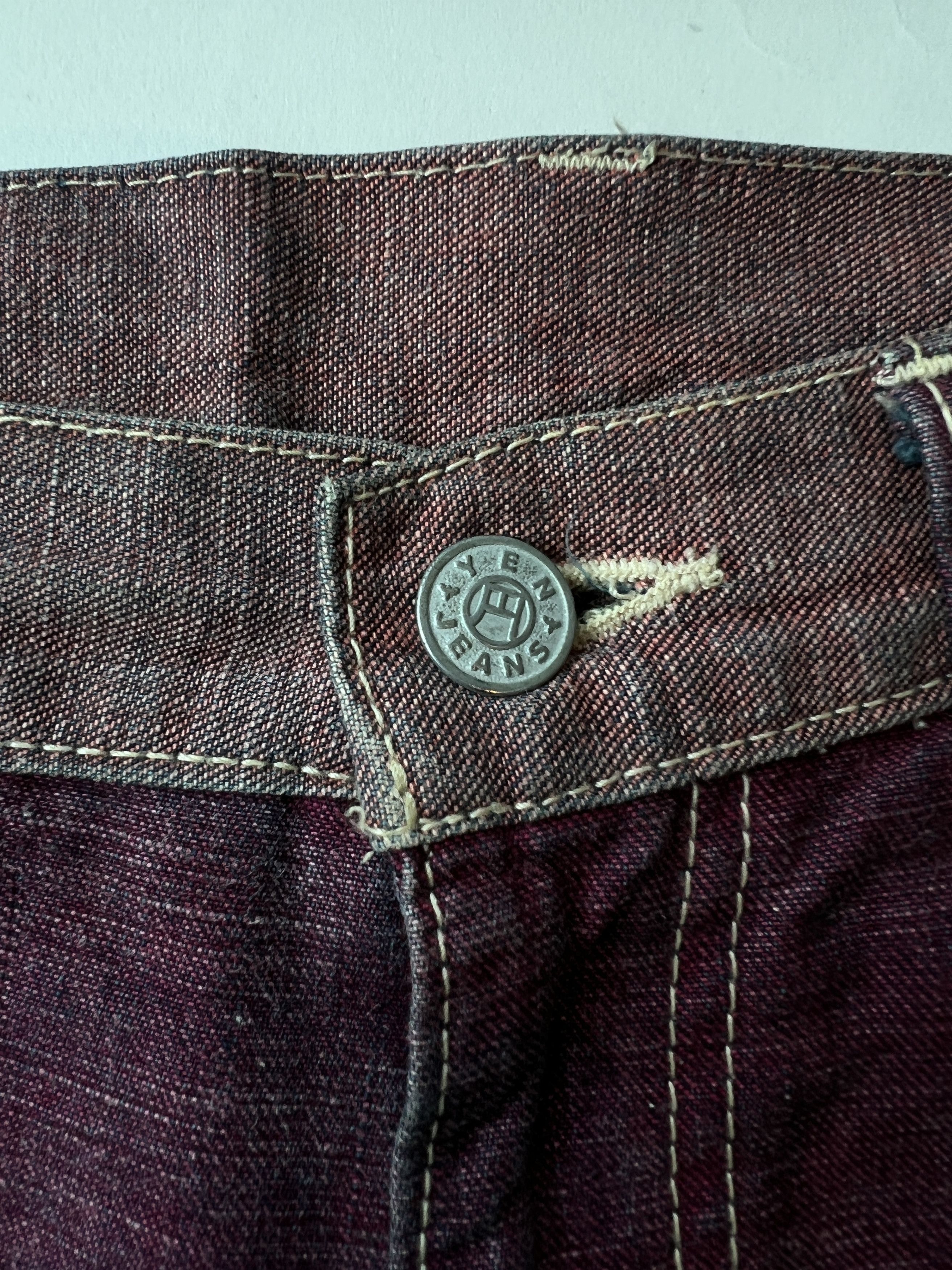 Japanese Brand × Vintage Yen Jeans x Gungdam Red Denim Size US 30 / EU 46 - 6 Thumbnail
