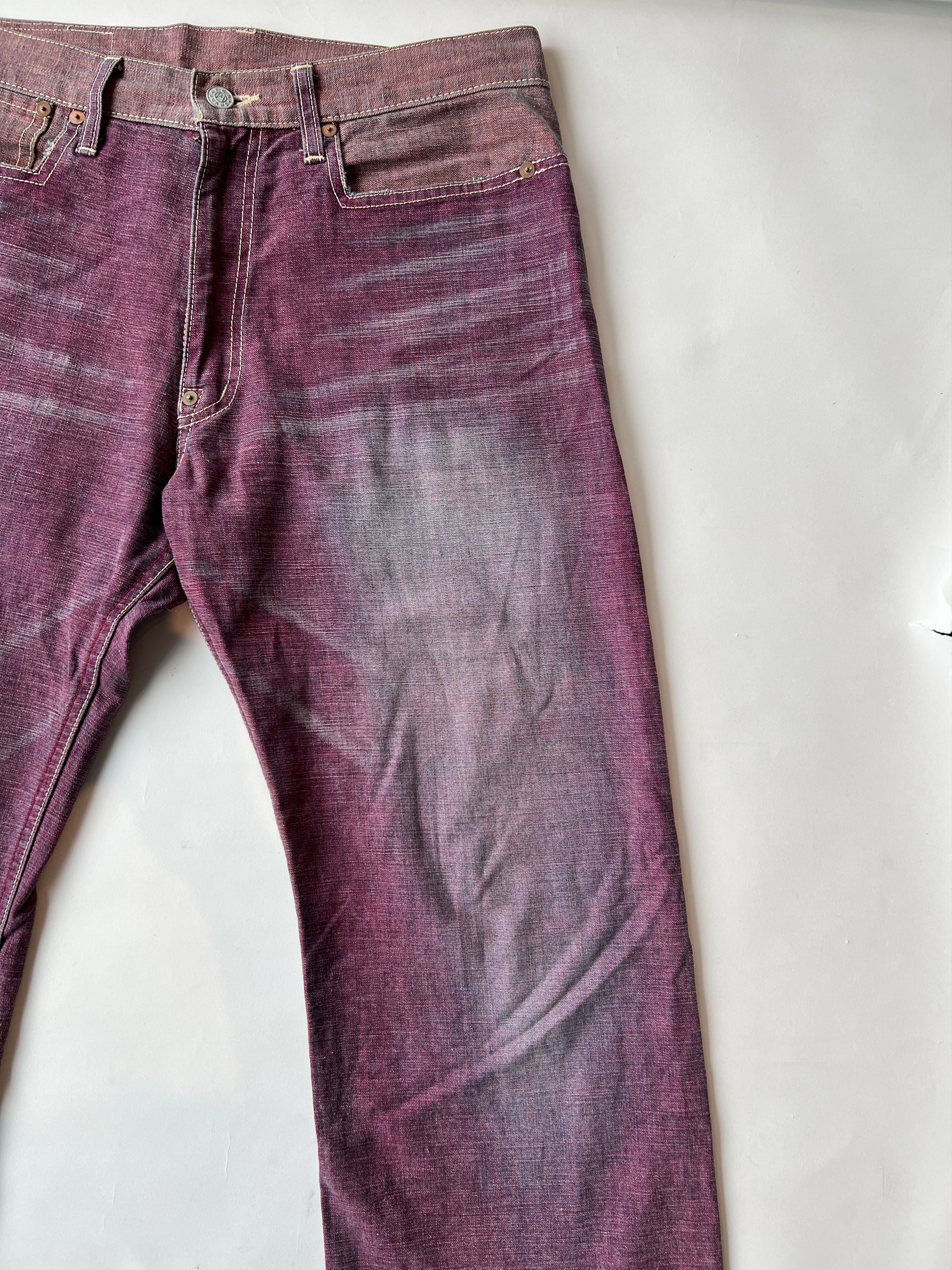 Japanese Brand × Vintage Yen Jeans x Gungdam Red Denim Size US 30 / EU 46 - 3 Thumbnail