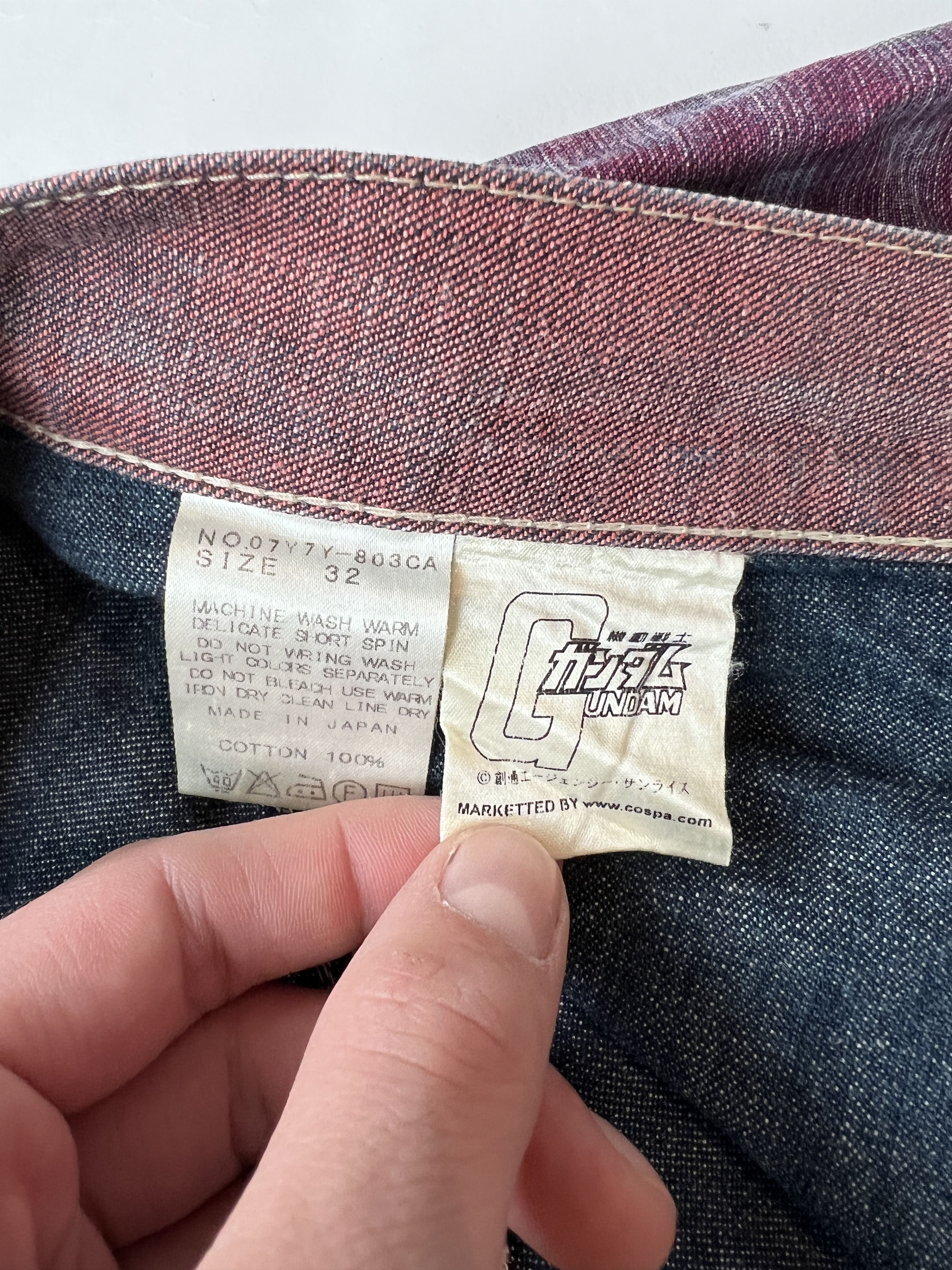 Japanese Brand × Vintage Yen Jeans x Gungdam Red Denim Size US 30 / EU 46 - 7 Thumbnail