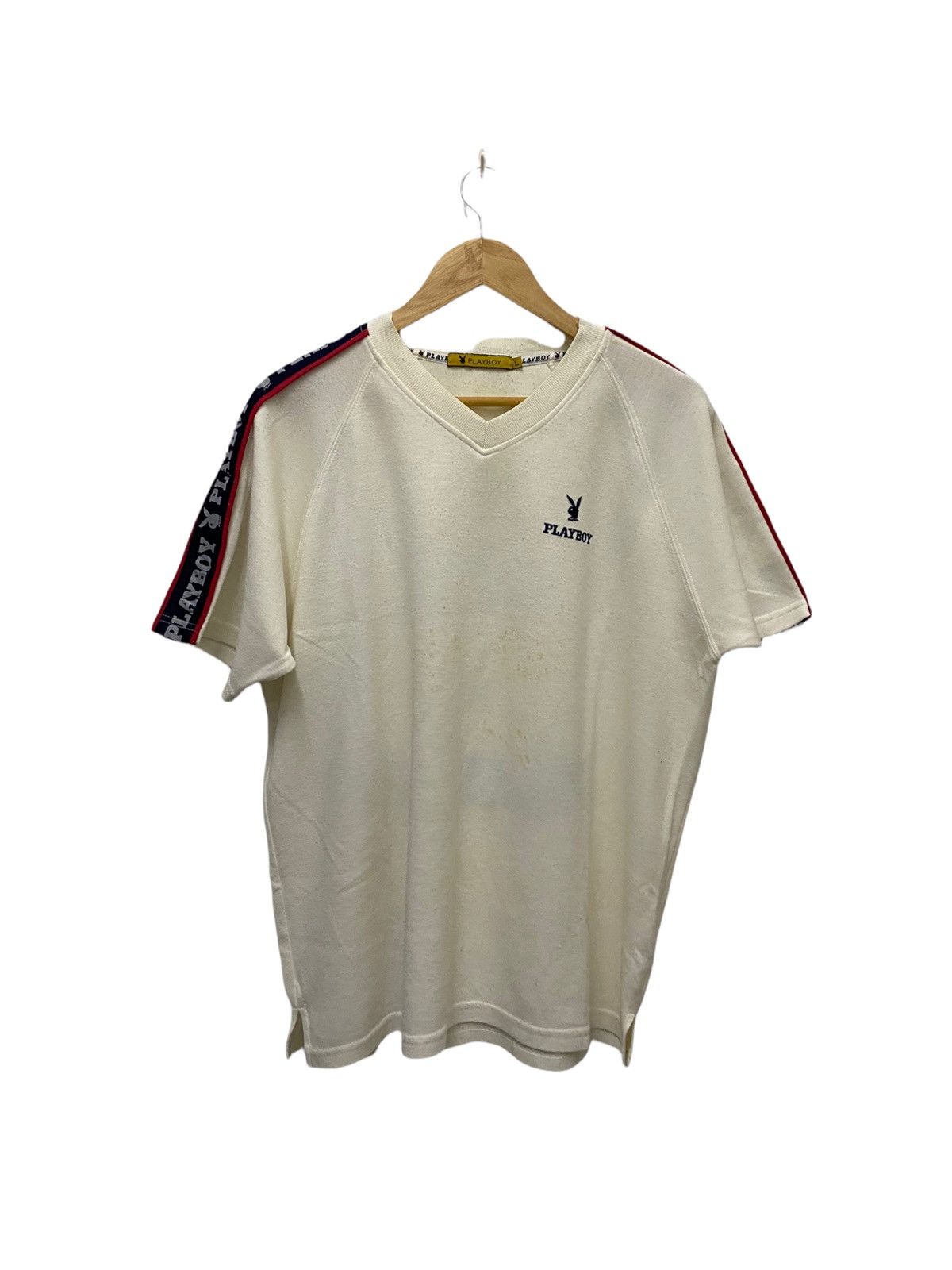 Playboy × Vintage Vintage Big Logo Playboy Tee Shirt Size US L / EU 52-54 / 3 - 2 Thumbnail