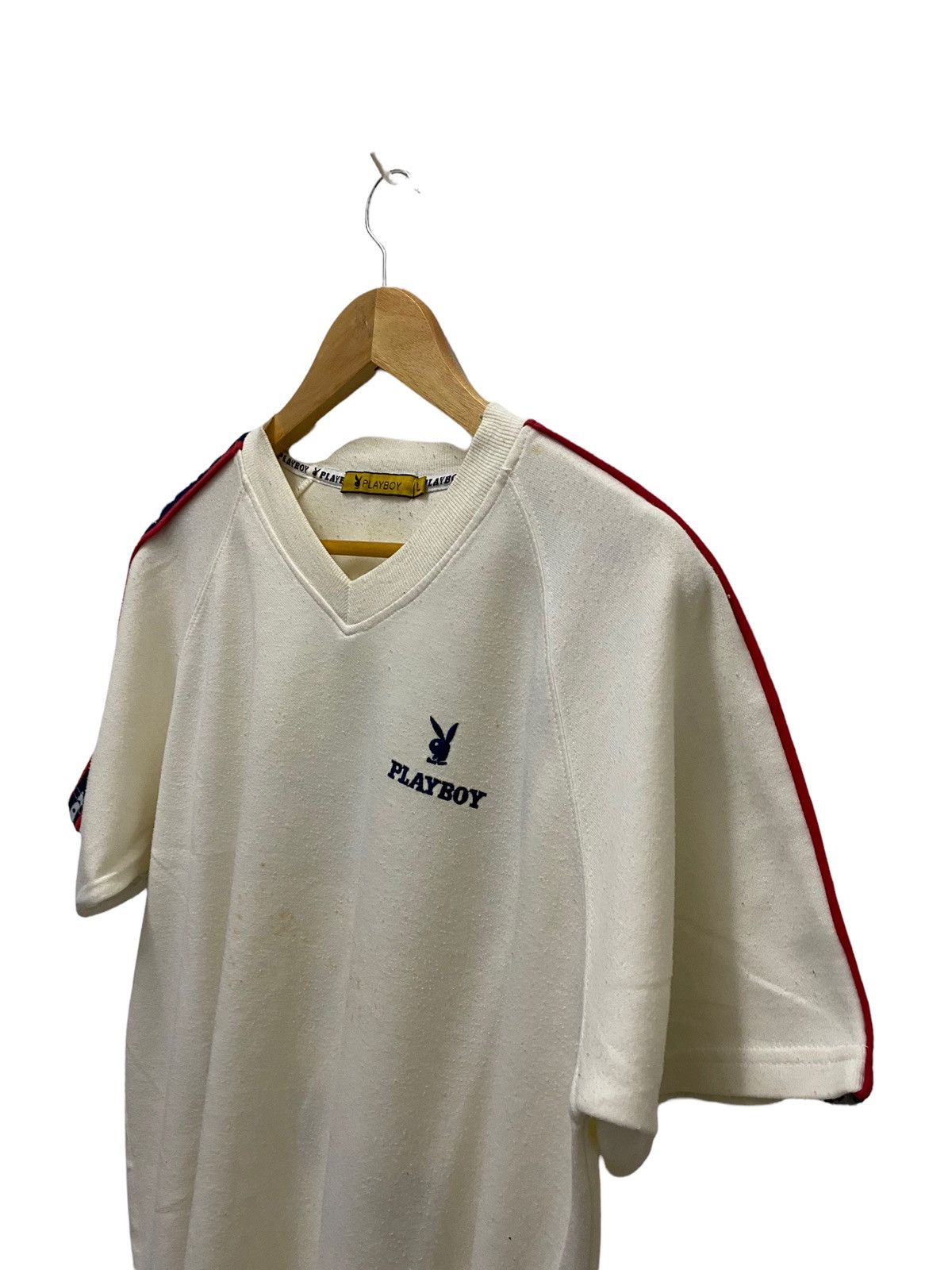 Playboy × Vintage Vintage Big Logo Playboy Tee Shirt Size US L / EU 52-54 / 3 - 3 Thumbnail