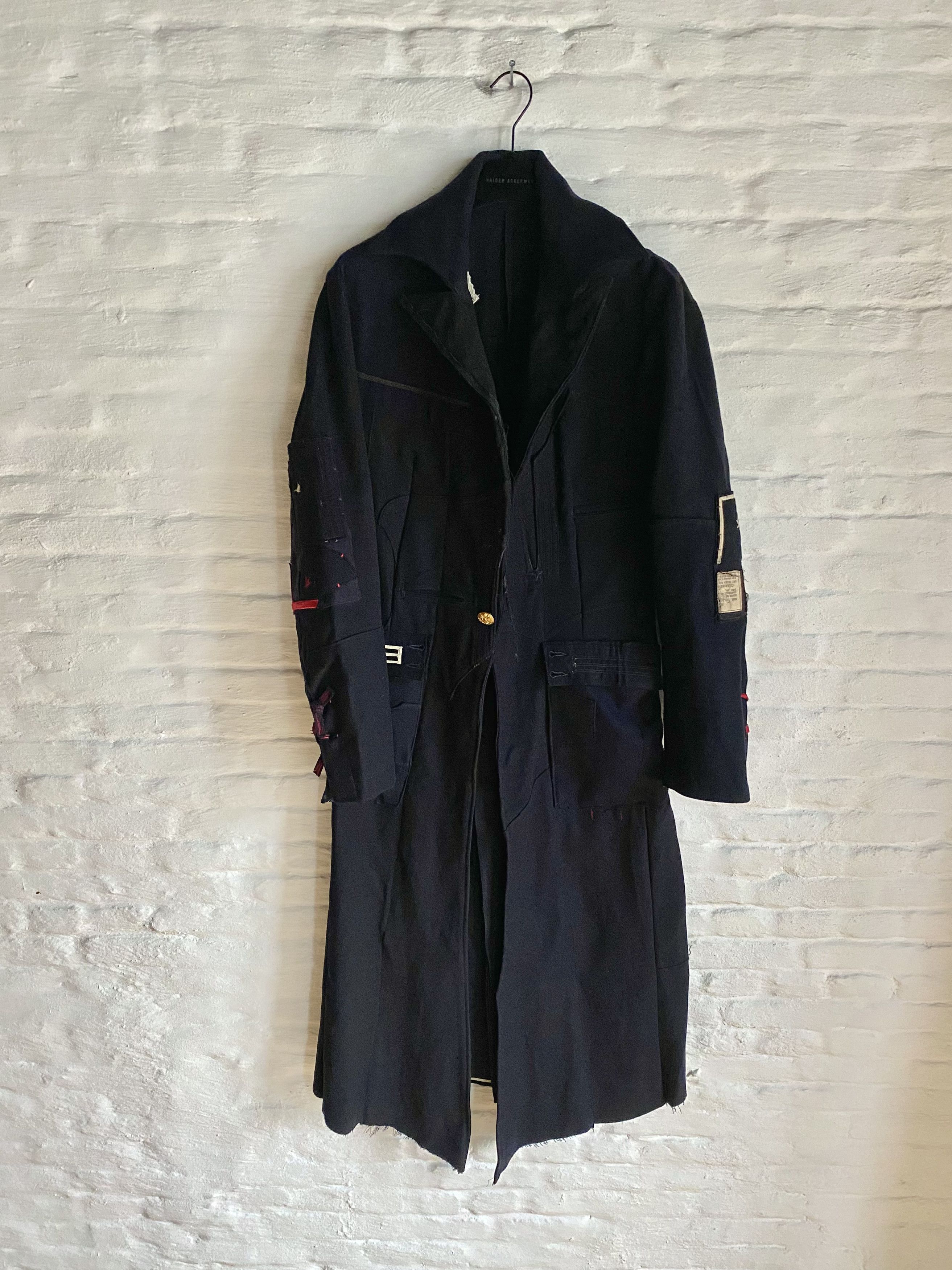 image of Greg Lauren Fw12 Extremely Batman Navy Coat Size 1, Men's