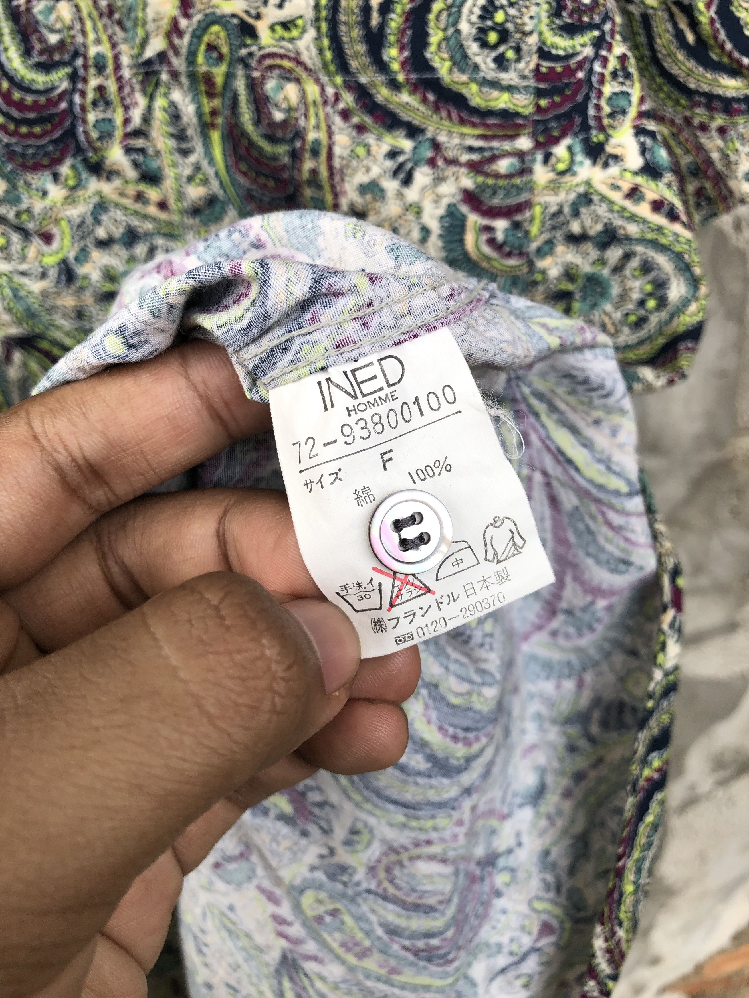 Yohji Yamamoto Ined Homme Paisley Shirt