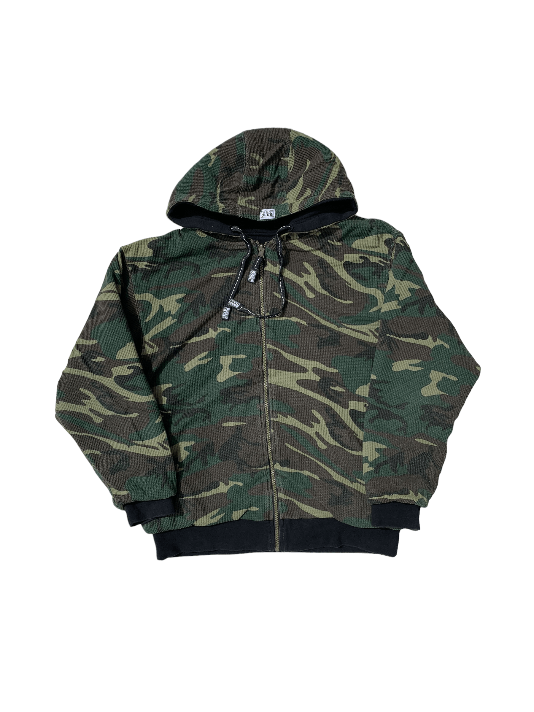 Vintage Pro Club Waffle Reversible Camo Hoodie