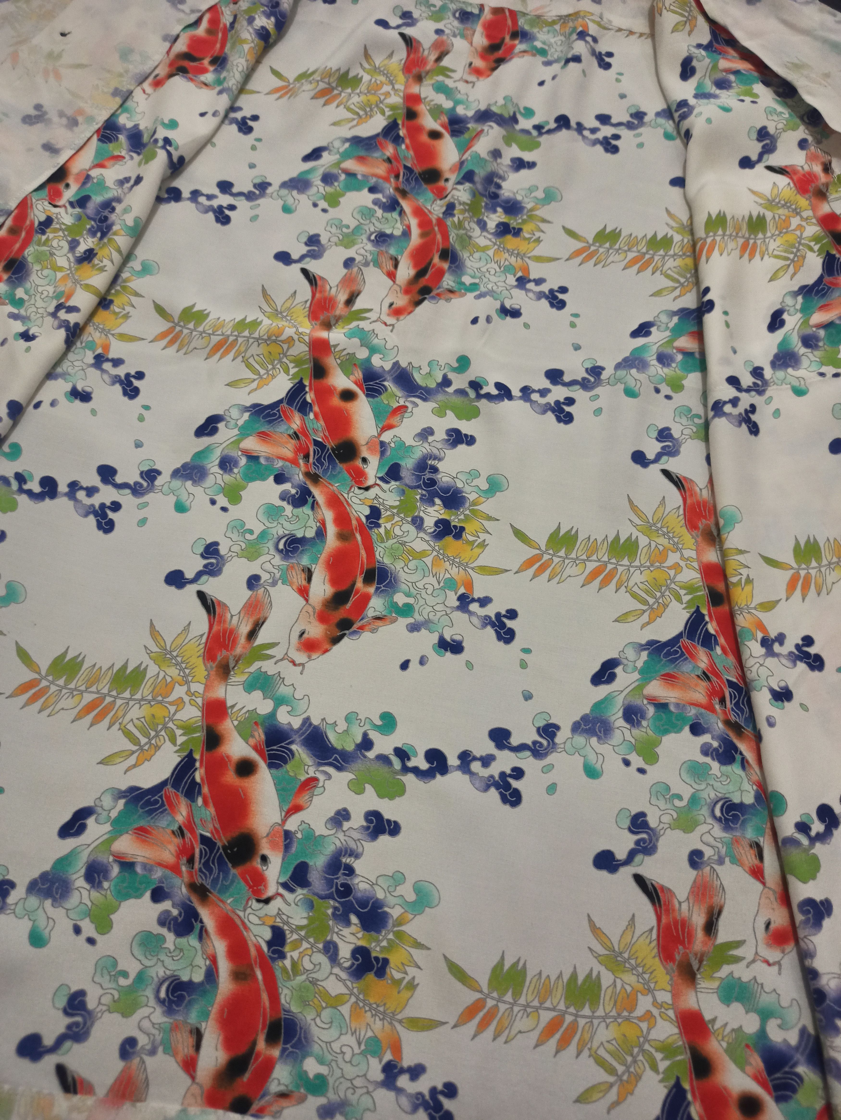 Japanese Brand Vintage Rocket Saddles co. KOI FISH Nishikigoi Aloha Shirt Size US L / EU 52-54 / 3 - 2 Thumbnail