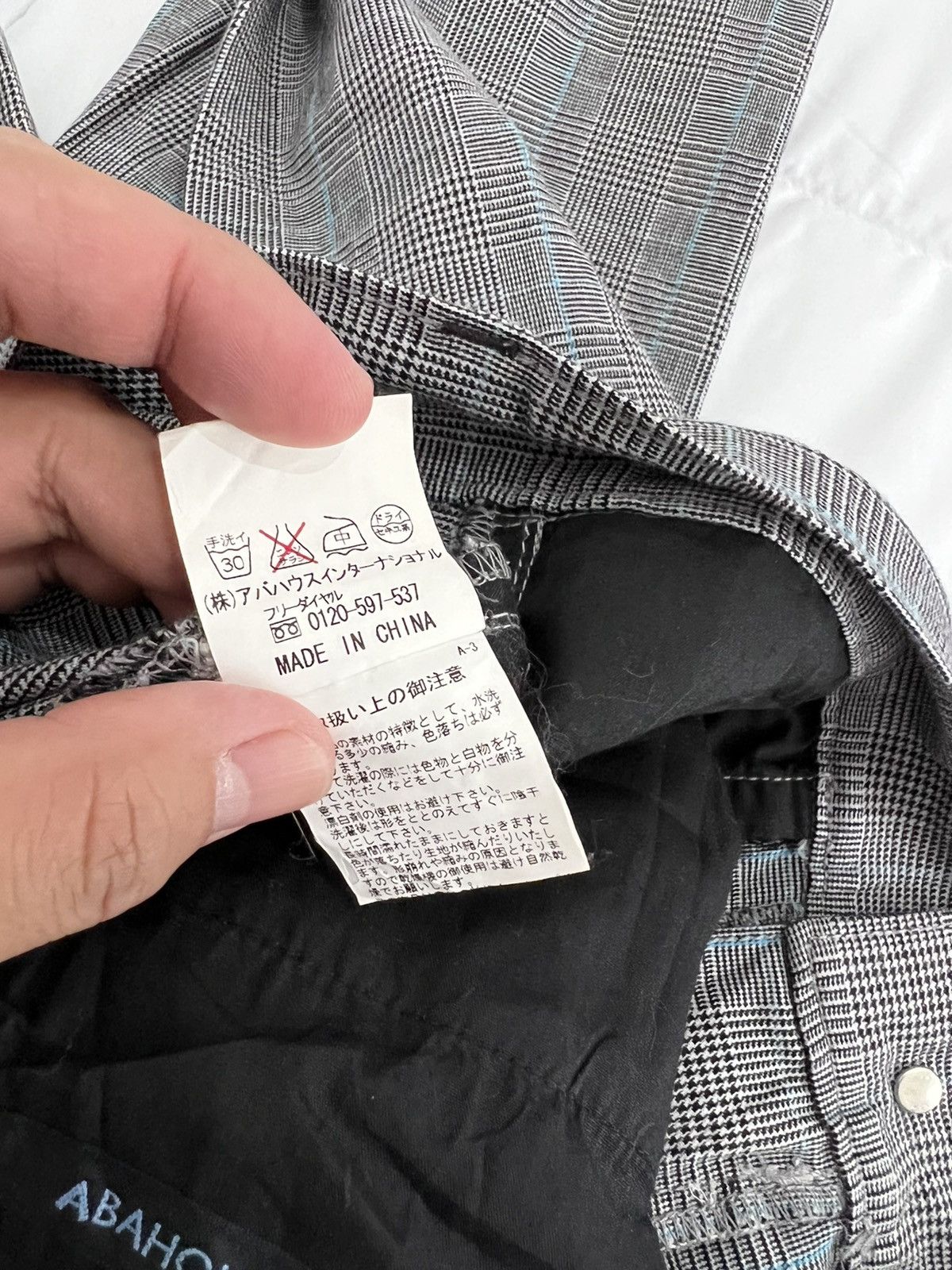 ABAHOUSE × Japanese Brand Houndstooth Plaid Pants Size US 29 - 15 Thumbnail