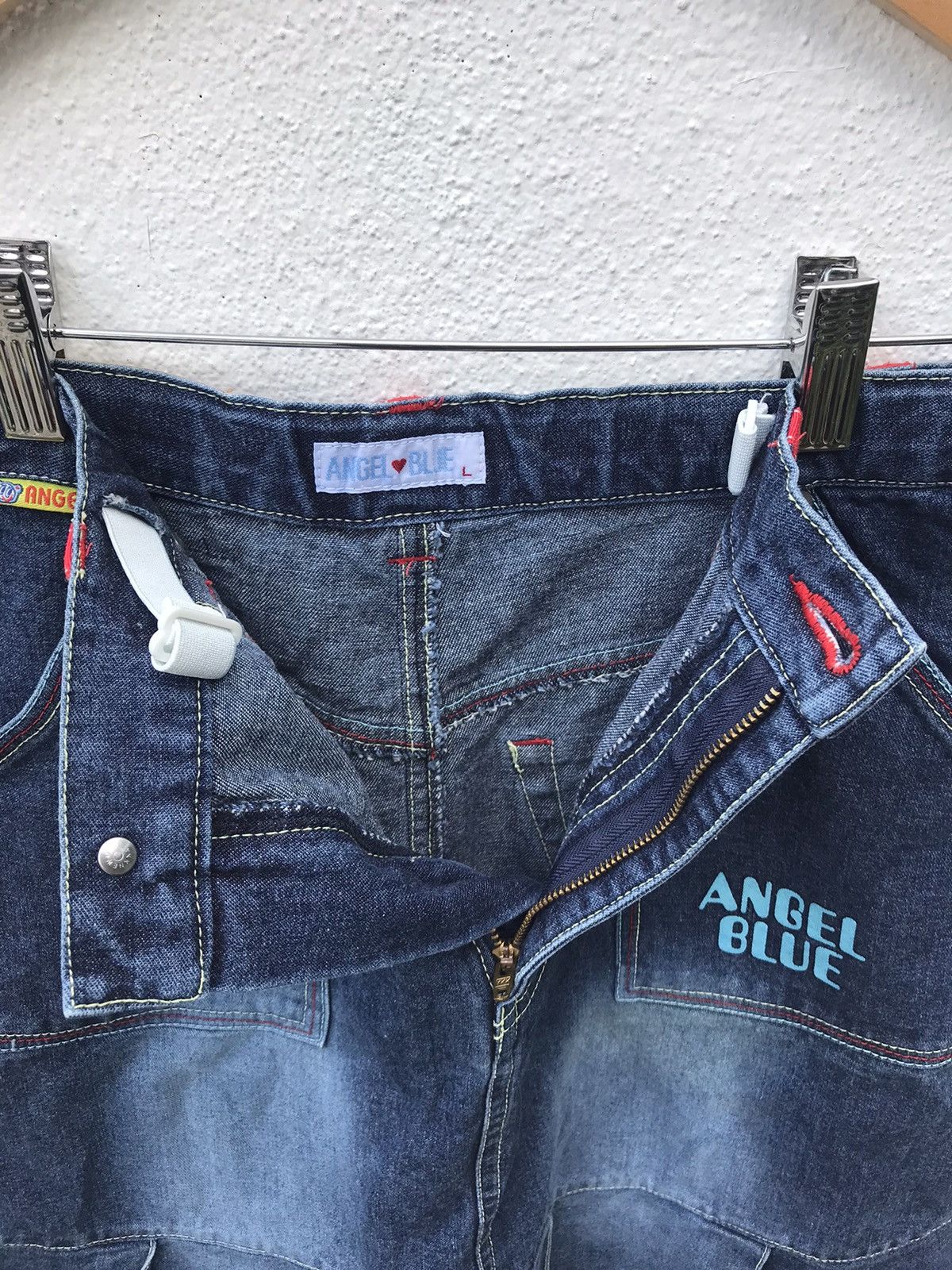 Hysteric Glamour VTG 90s ANGEL BLUE DENIM MINI SKIRT BY HYSTERIC GLAMOUR Size 26" / US 2 / IT 38 - 10 Thumbnail