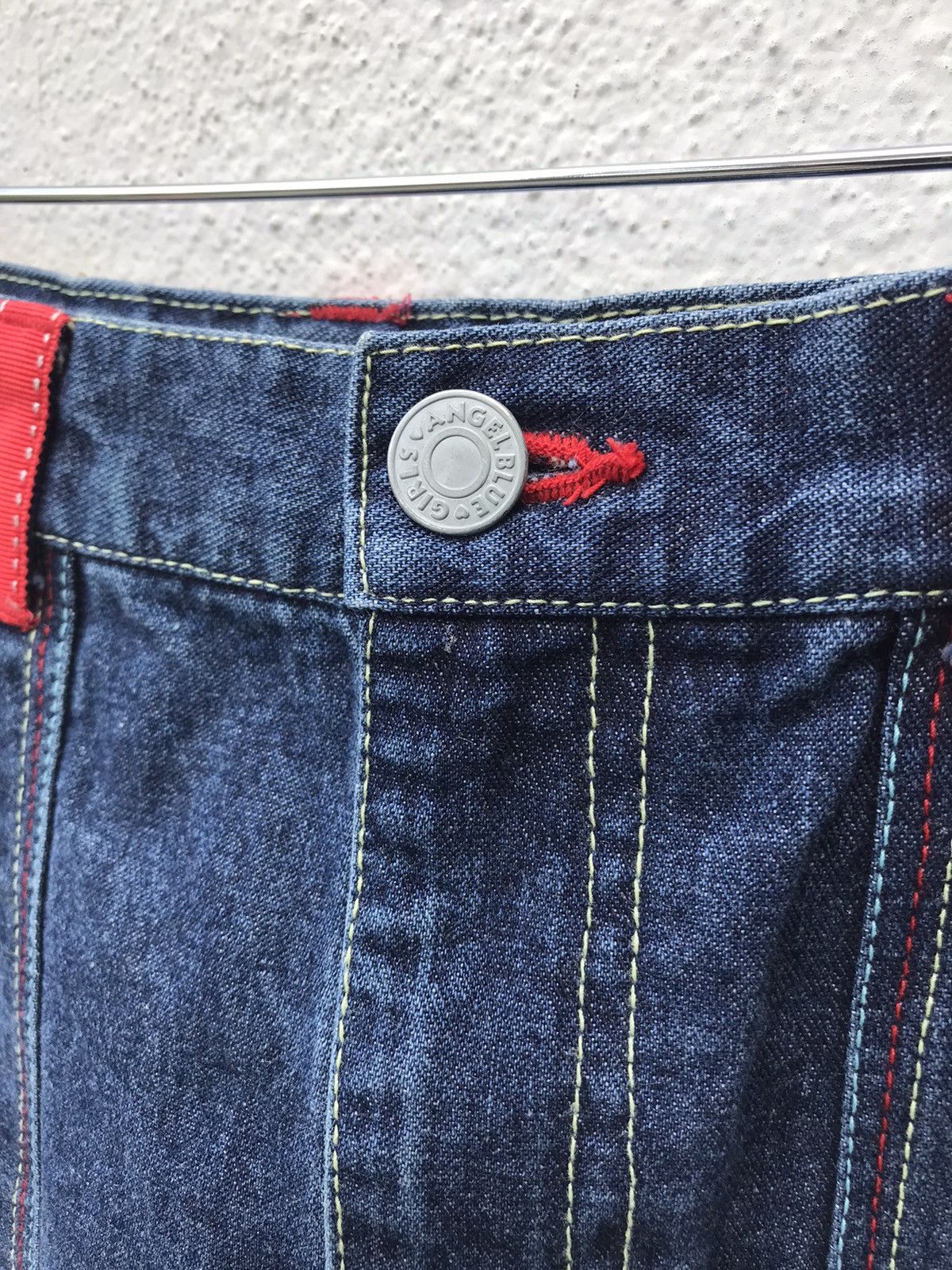 Hysteric Glamour VTG 90s ANGEL BLUE DENIM MINI SKIRT BY HYSTERIC GLAMOUR Size 26" / US 2 / IT 38 - 4 Thumbnail