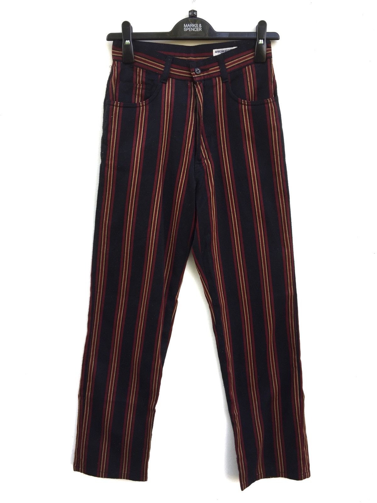 image of Designer African Beat Club Part Ii Stripes Pants in Checkered, Men's (Size 26)