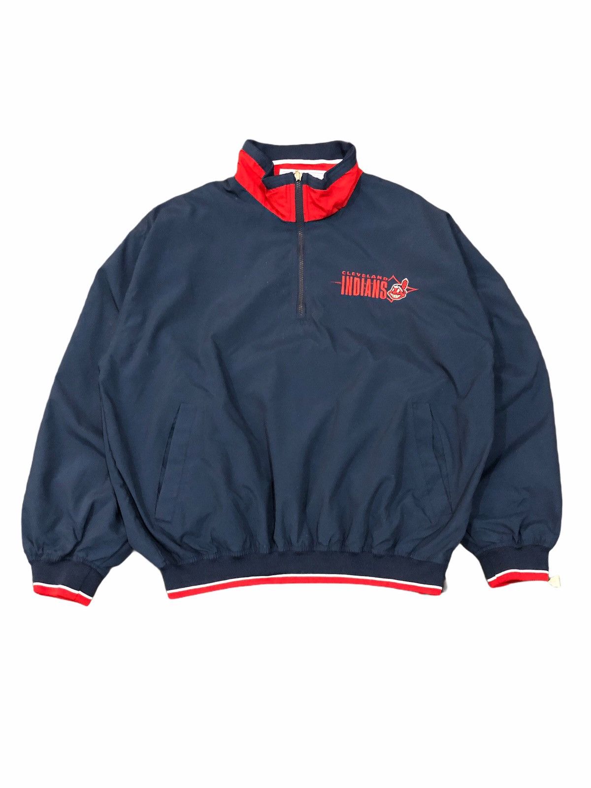 MLB × Starter Vintage Indians Cleveland By Starter Pull Over Jacket Size US L / EU 52-54 / 3 - 1 Thumbnail