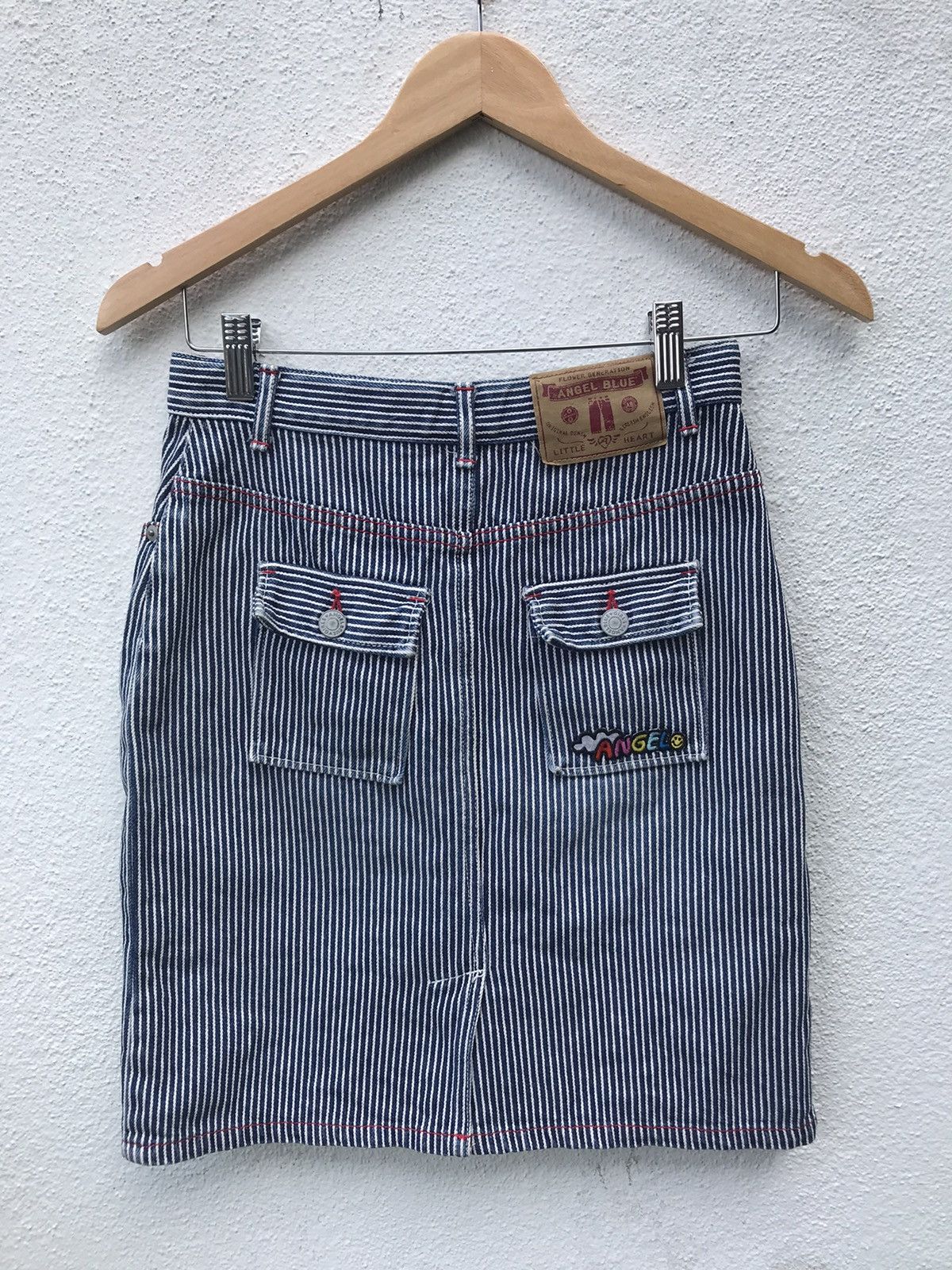 Hysteric Glamour VTG 90s ANGEL BLUE DENIM MINI SKIRT BY HYSTERIC GLAMOUR Size 25" / US 0 / IT 36 - 2 Thumbnail