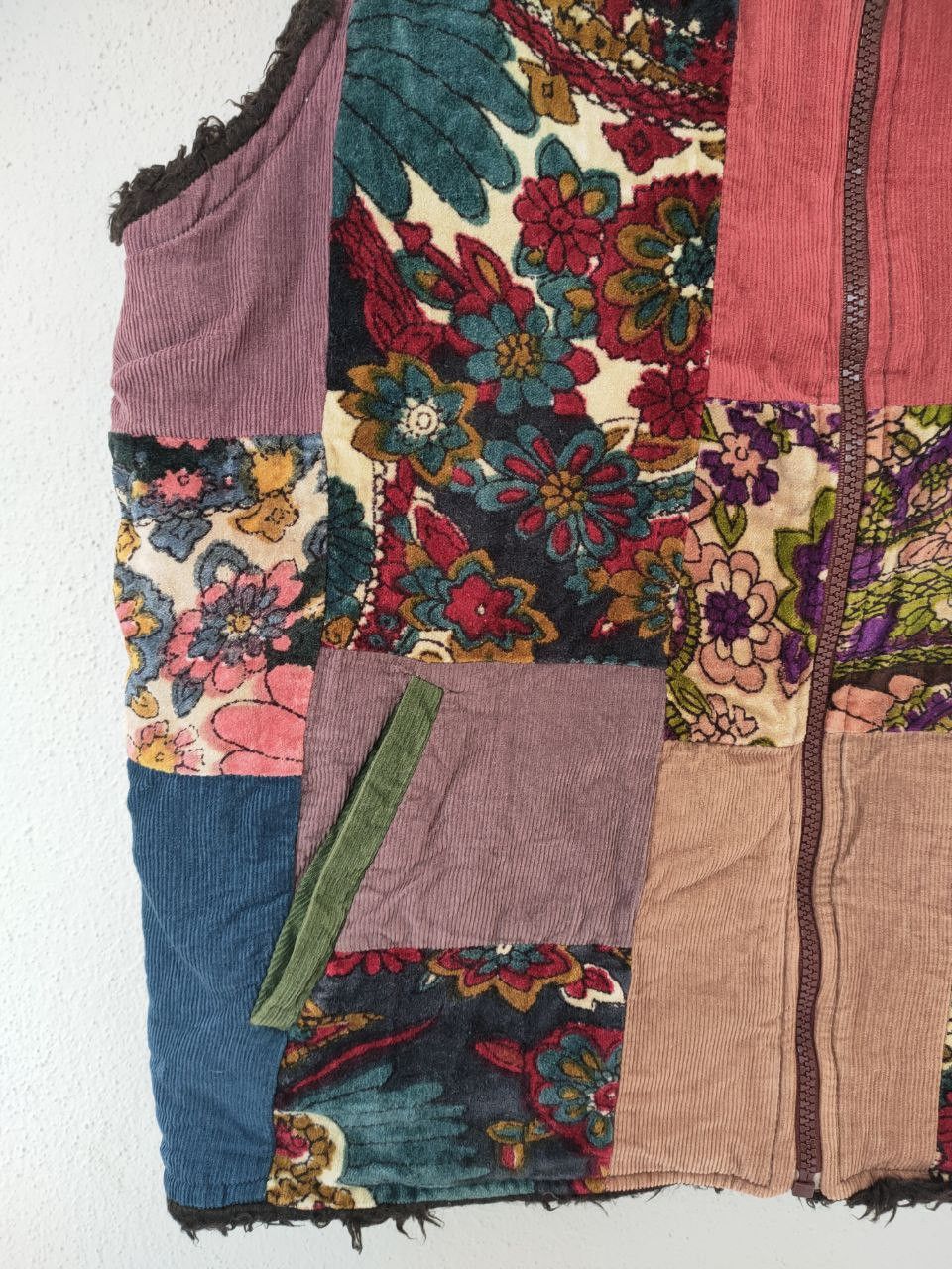 Japanese Brand Amina Patchwork Sherpa Vest Size US S / EU 44-46 / 1 - 3 Thumbnail