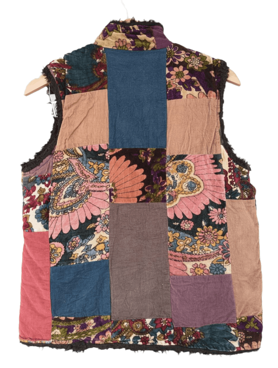 Japanese Brand Amina Patchwork Sherpa Vest Size US S / EU 44-46 / 1 - 2 Thumbnail