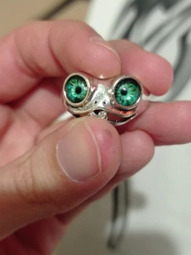 Jewelry Tongue Twisting Frog Ring Size ONE SIZE - 1 Thumbnail