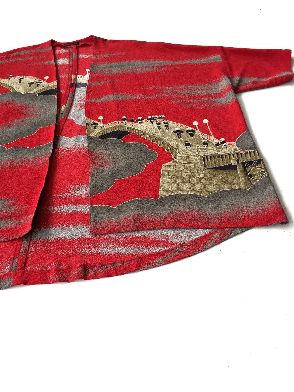 Japanese Brand × Vintage Japanese Traditional Kimono Hitoshi Overprint Oversized Size ONE SIZE - 5 Thumbnail