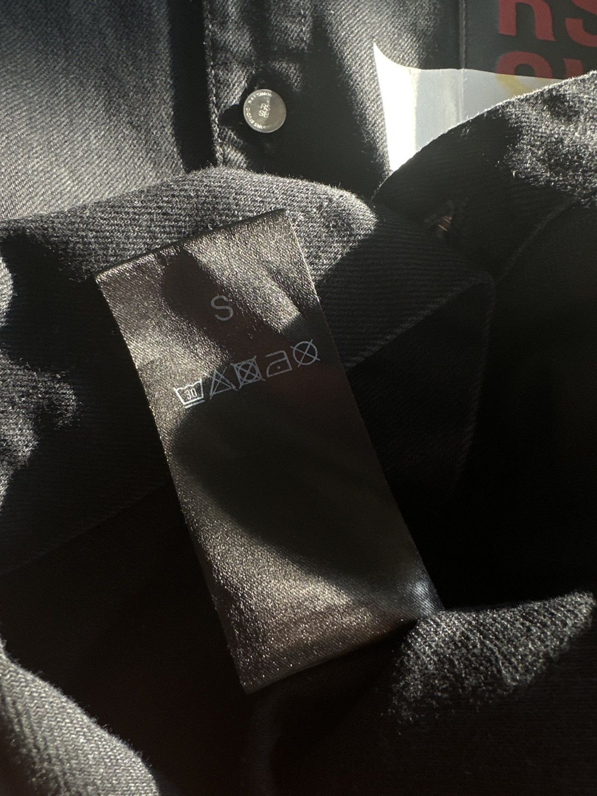 Raf Simons RS logo Tape over denim shirt Size US S / EU 44-46 / 1 - 9 Thumbnail