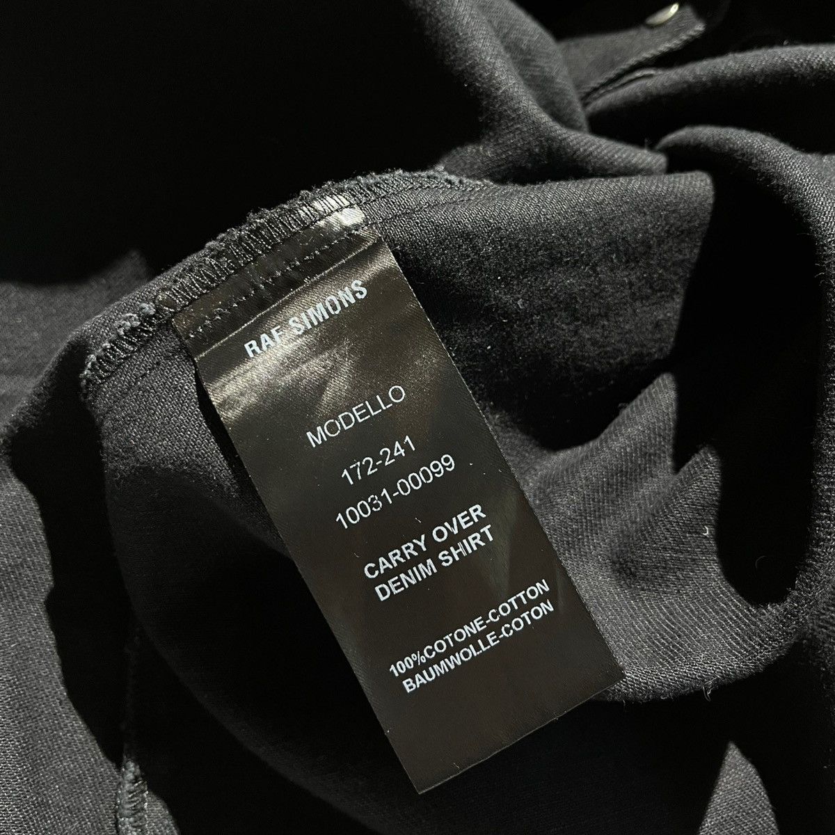 Raf Simons RS logo Tape over denim shirt Size US S / EU 44-46 / 1 - 4 Thumbnail