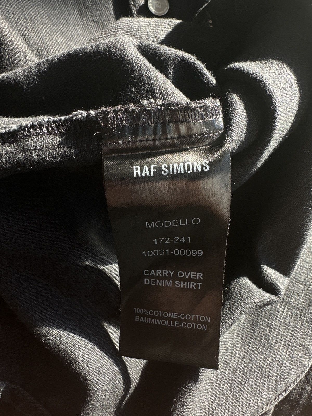 Raf Simons RS logo Tape over denim shirt Size US S / EU 44-46 / 1 - 8 Thumbnail