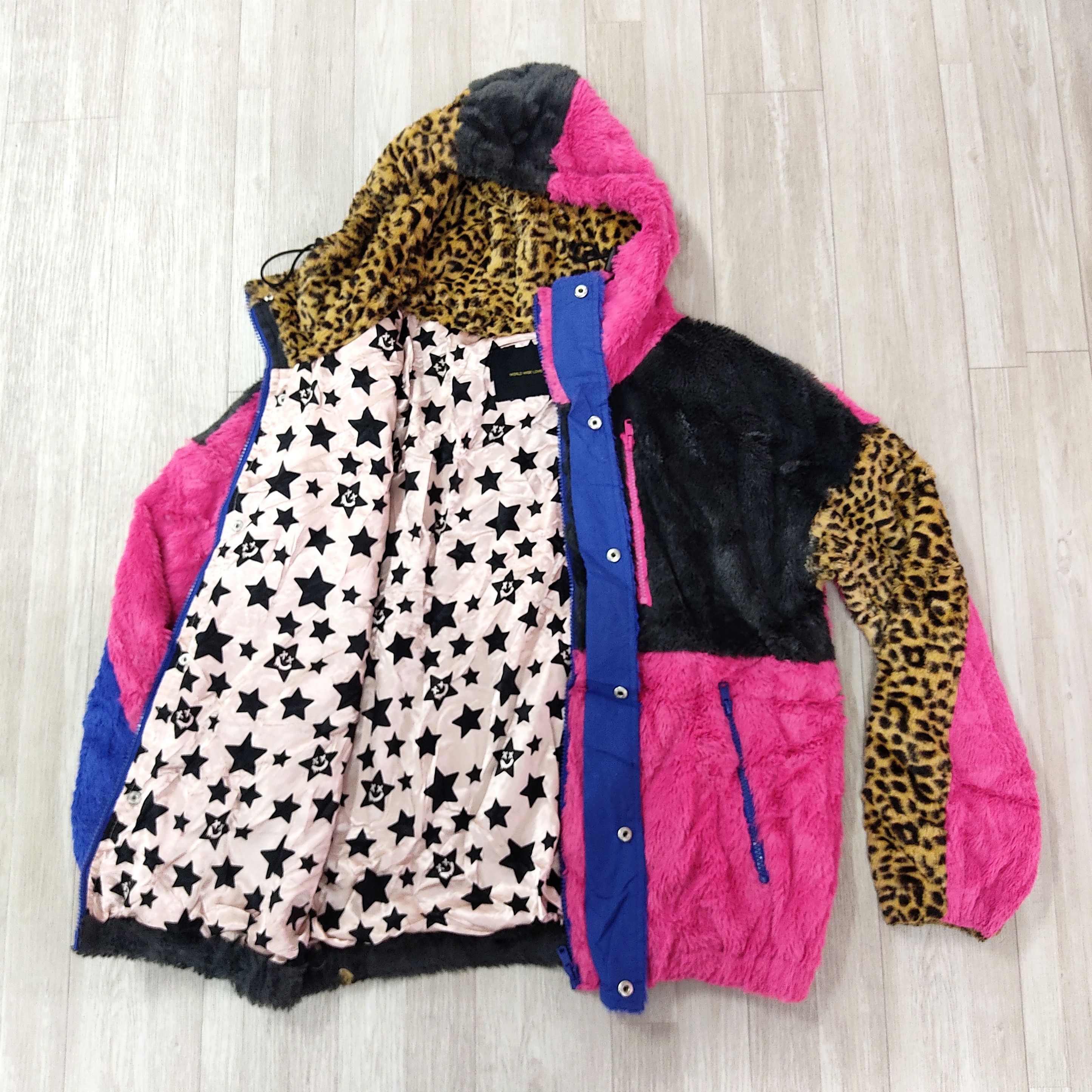 Worldwide Youth World Wide Love! Multicolour Faux Fur Hooded Jacket Size US S / EU 44-46 / 1 - 9 Thumbnail
