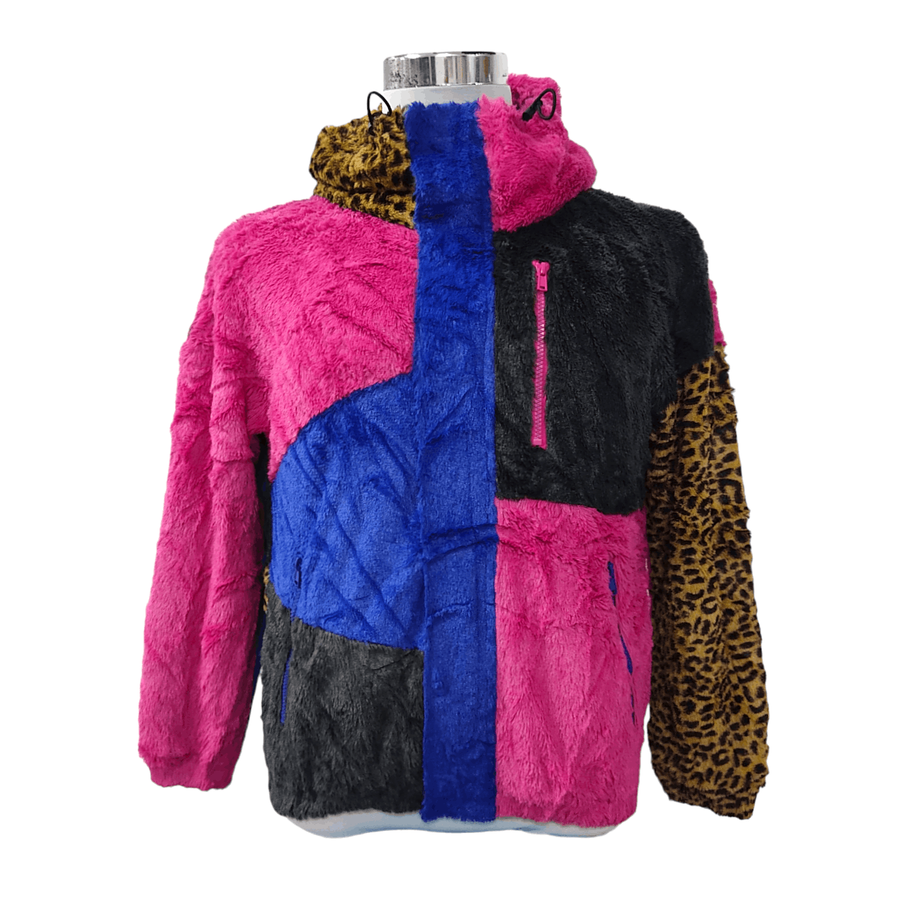 Worldwide Youth World Wide Love! Multicolour Faux Fur Hooded Jacket Size US S / EU 44-46 / 1 - 1 Thumbnail