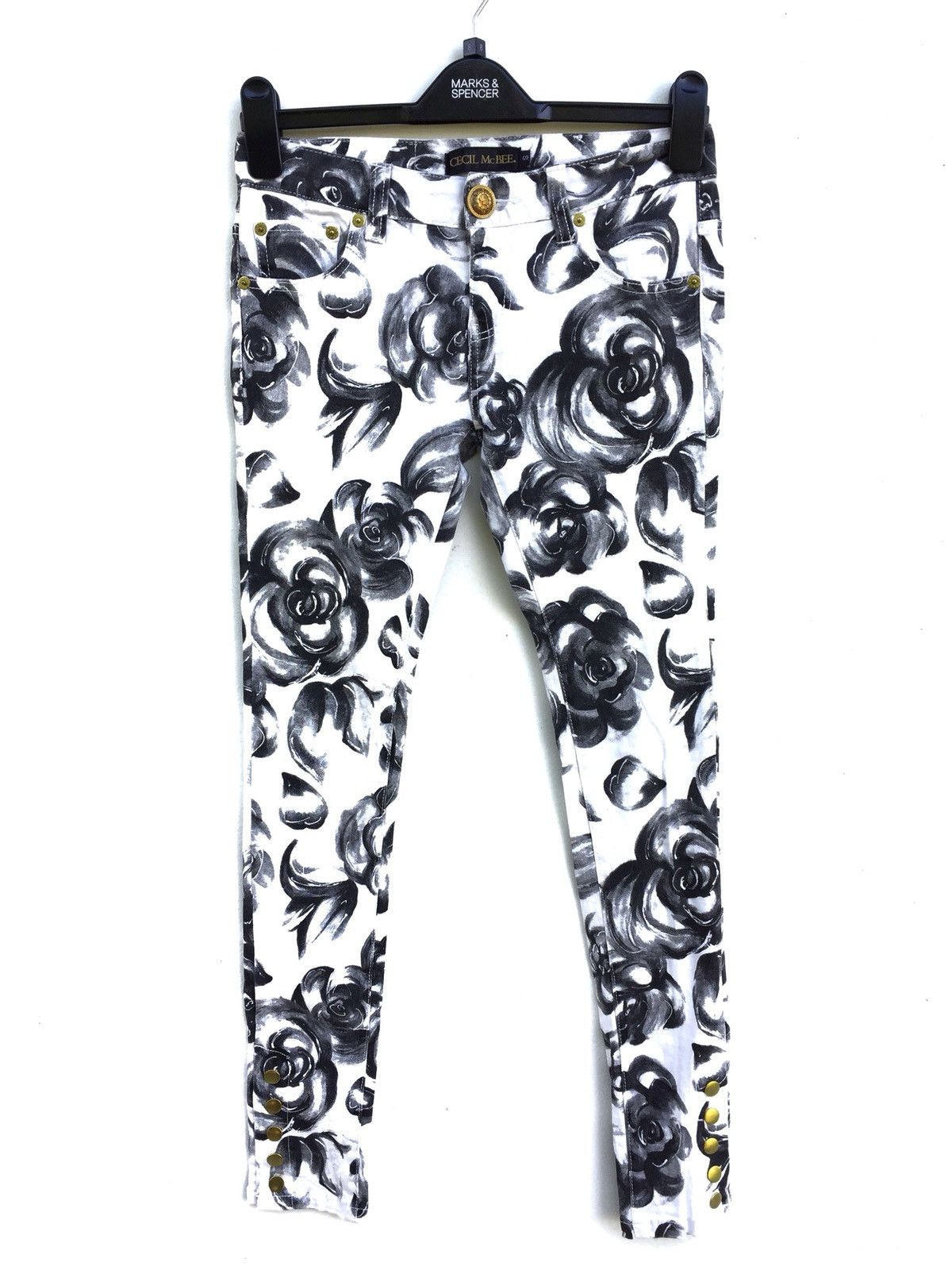 Designer × Japanese Brand Japanese Brand All Overprint Cecil McBee Skinny Pants Size US 27 - 1 Thumbnail