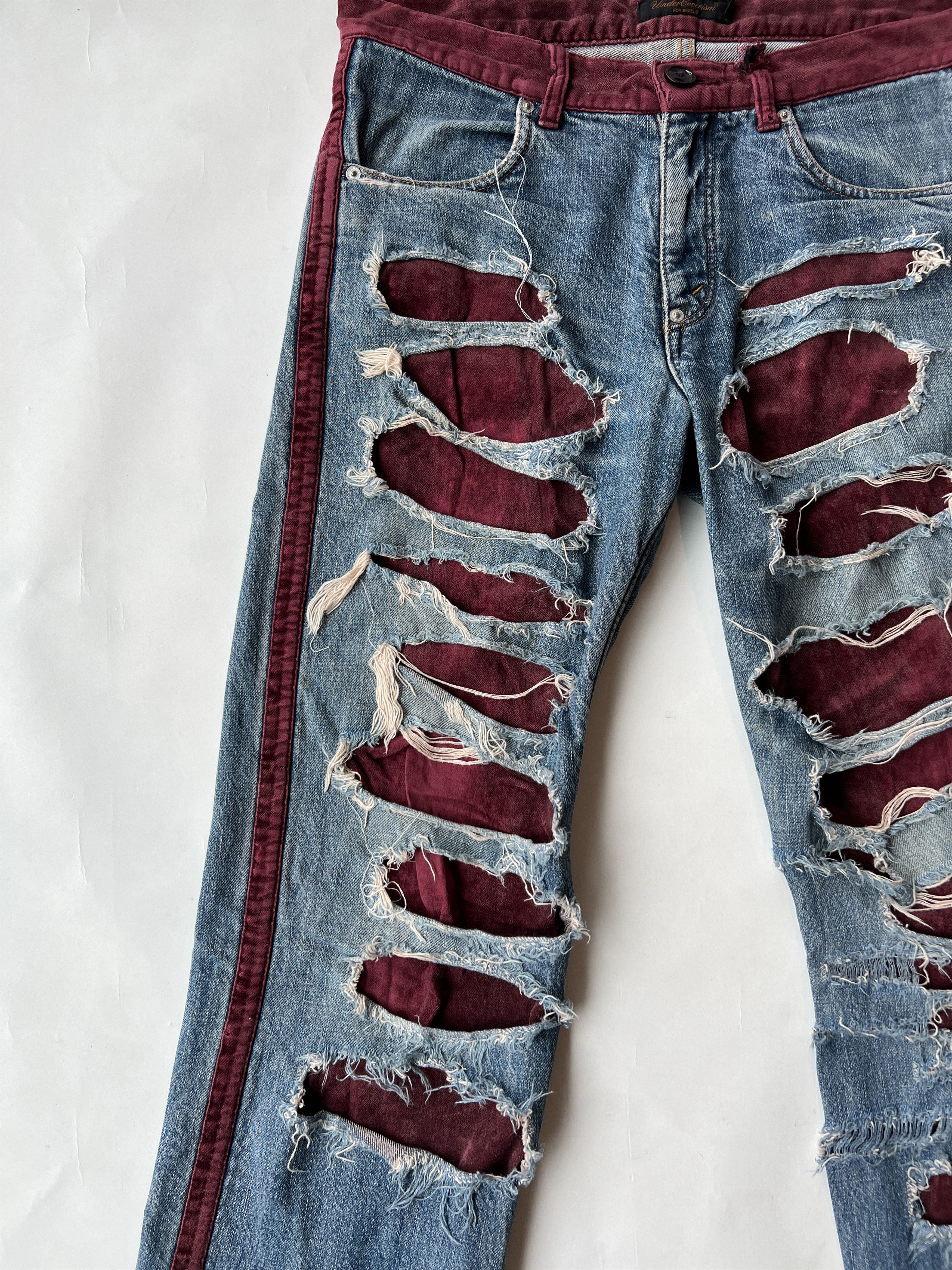 Undercover Undercover AW02 Witch Cell Division Crash Denim Size US 30 / EU 46 - 3 Thumbnail