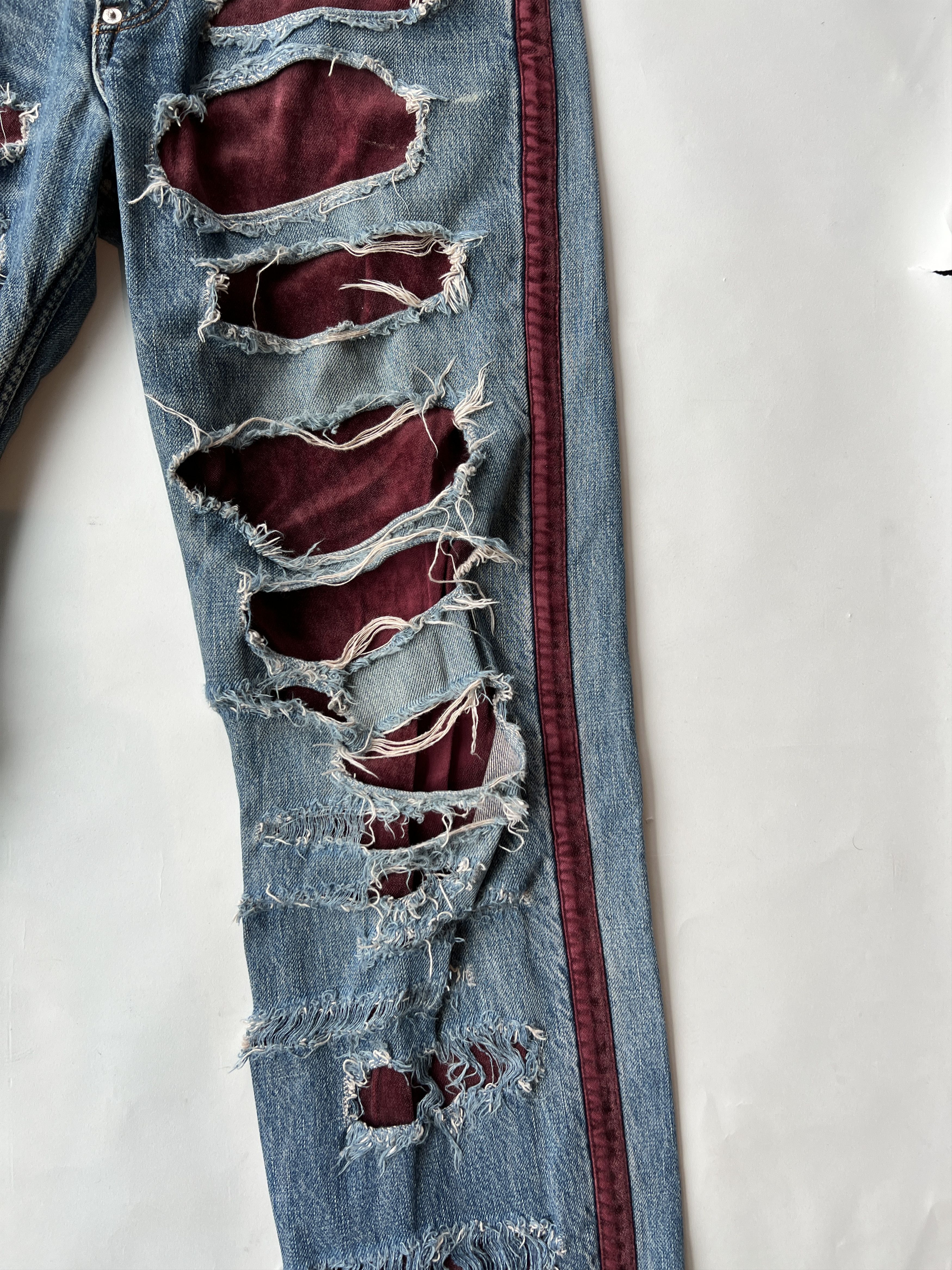 Undercover Undercover AW02 Witch Cell Division Crash Denim Size US 30 / EU 46 - 4 Thumbnail