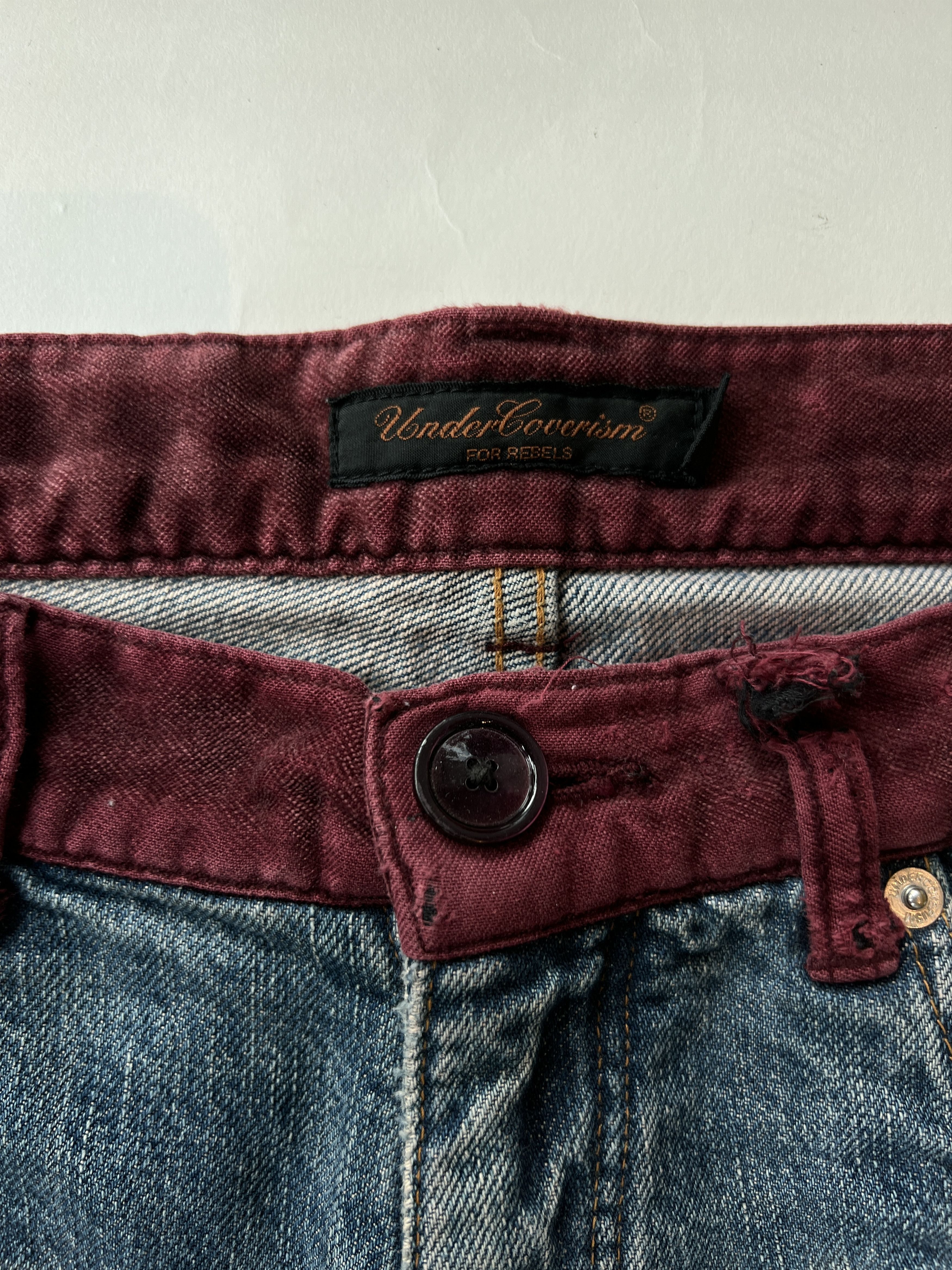 Undercover Undercover AW02 Witch Cell Division Crash Denim Size US 30 / EU 46 - 5 Thumbnail