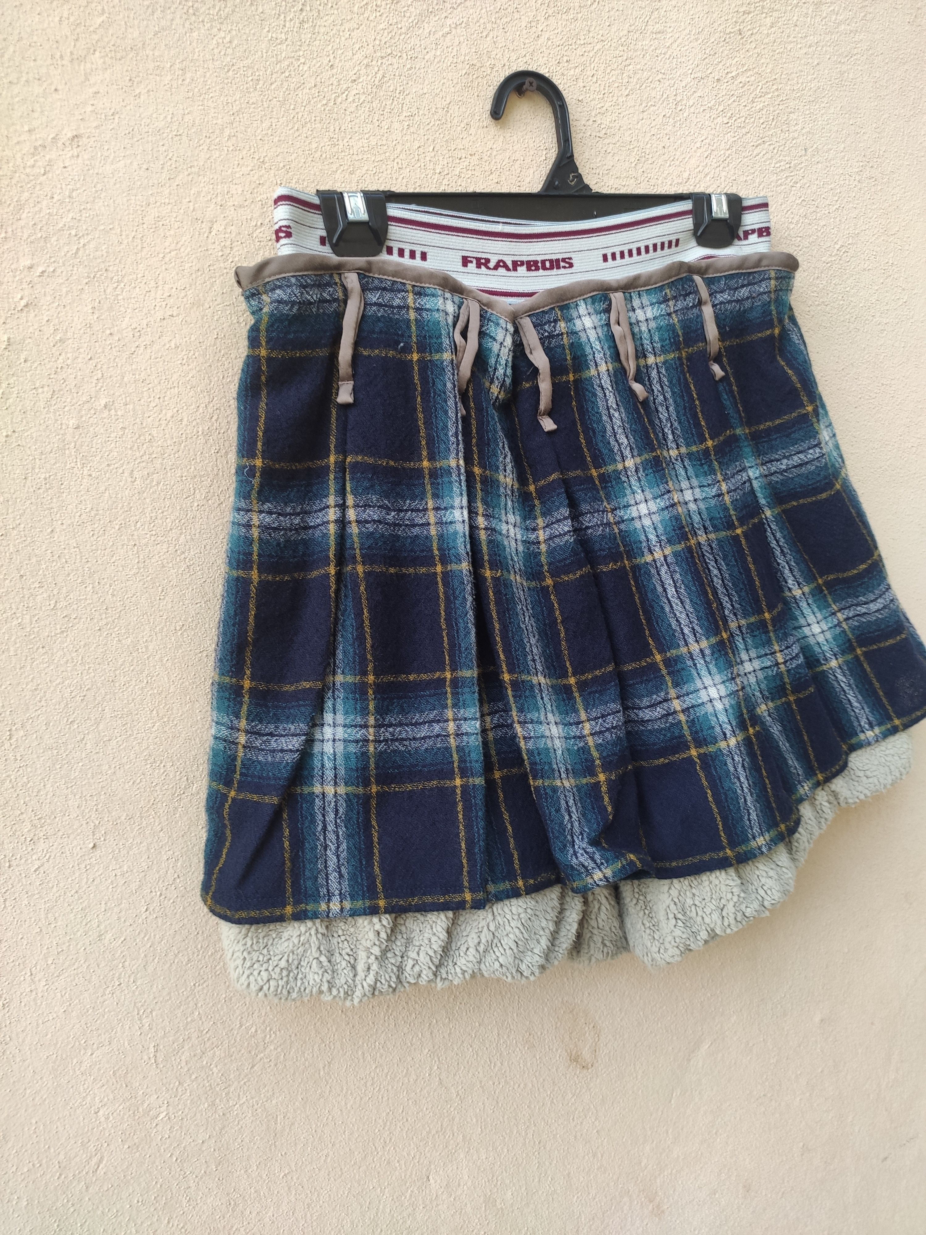 Frapbois 🔥 Frapbois skirt wool mini skirt tartan Size 29" - 3 Thumbnail