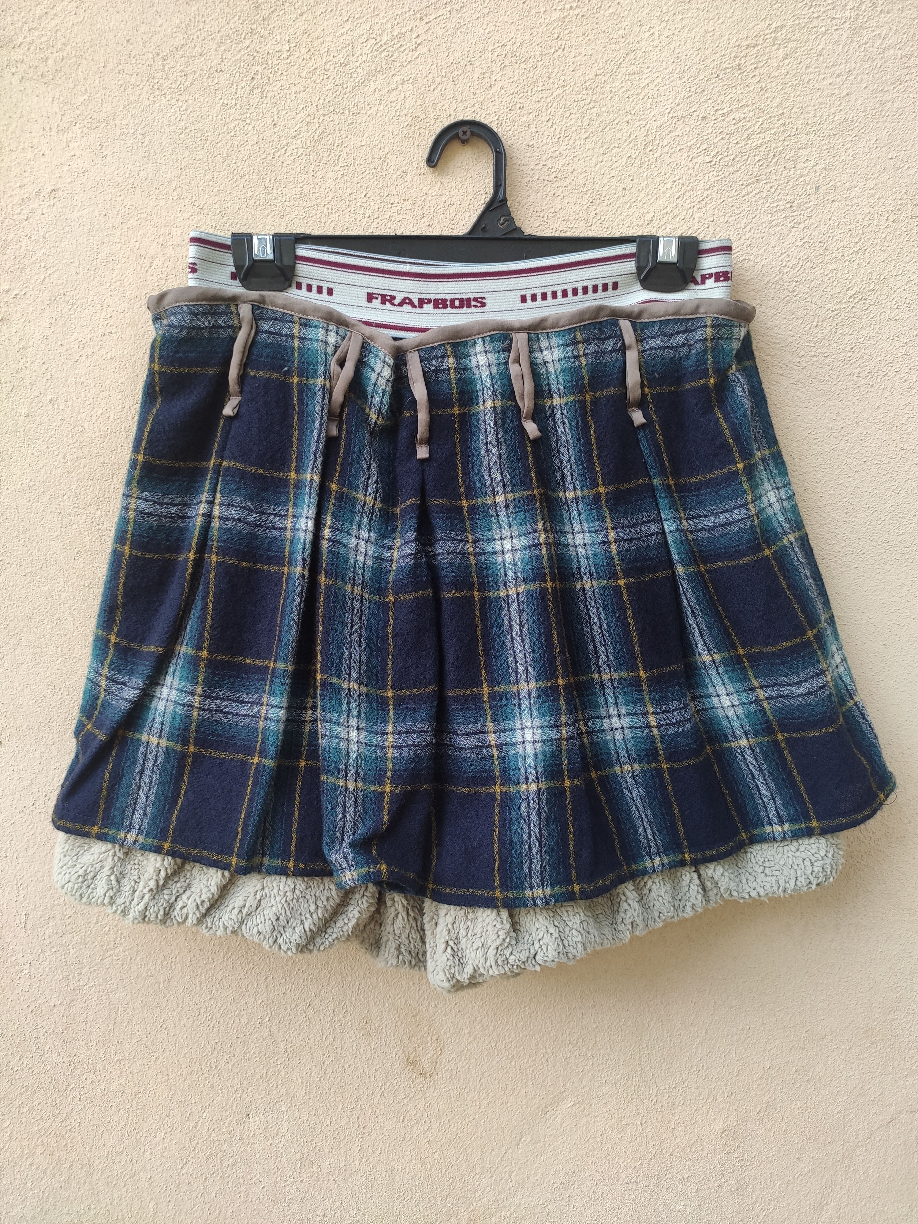 Frapbois 🔥 Frapbois skirt wool mini skirt tartan Size 29" - 1 Thumbnail