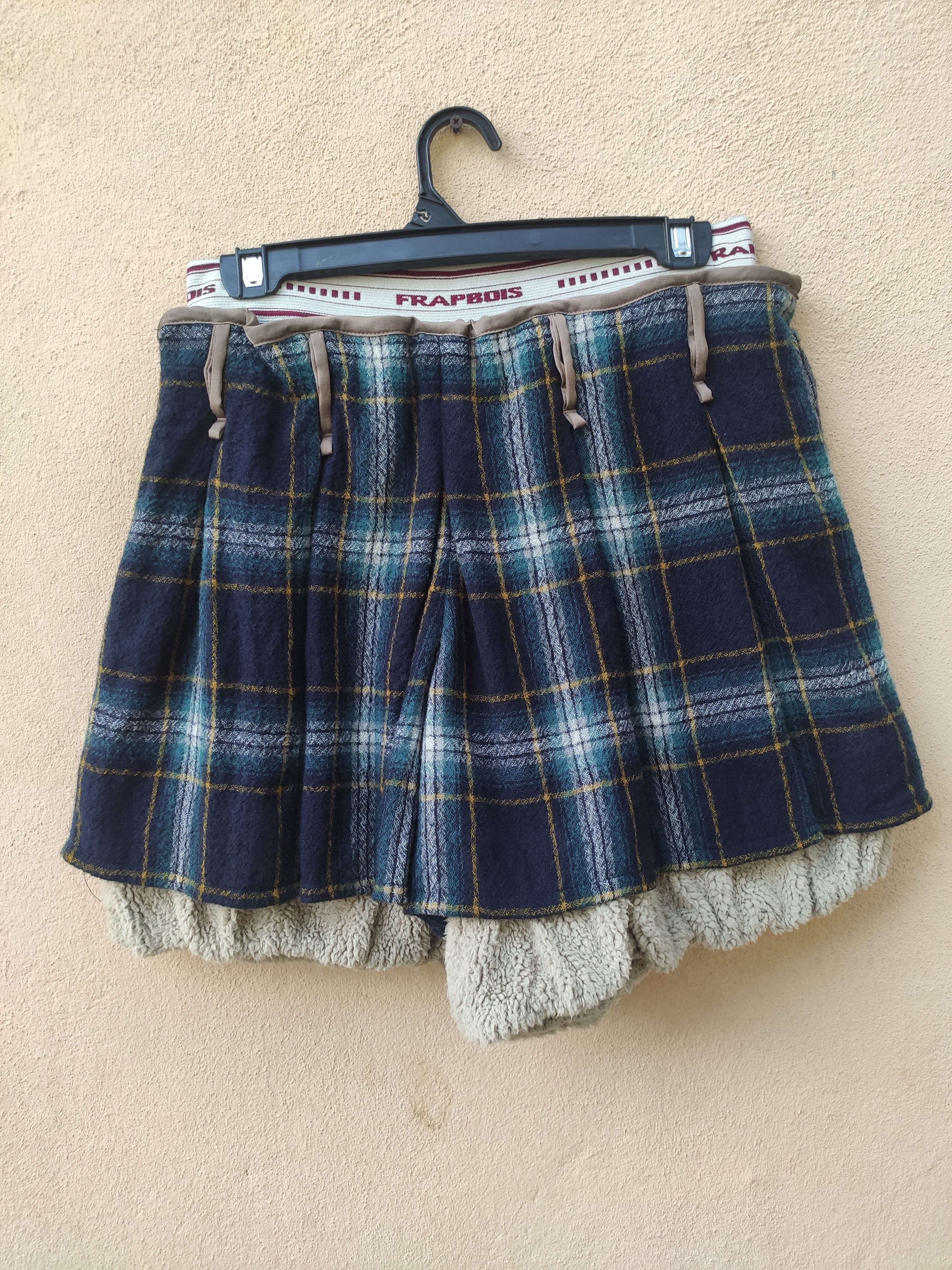 Frapbois 🔥 Frapbois skirt wool mini skirt tartan Size 29" - 2 Thumbnail