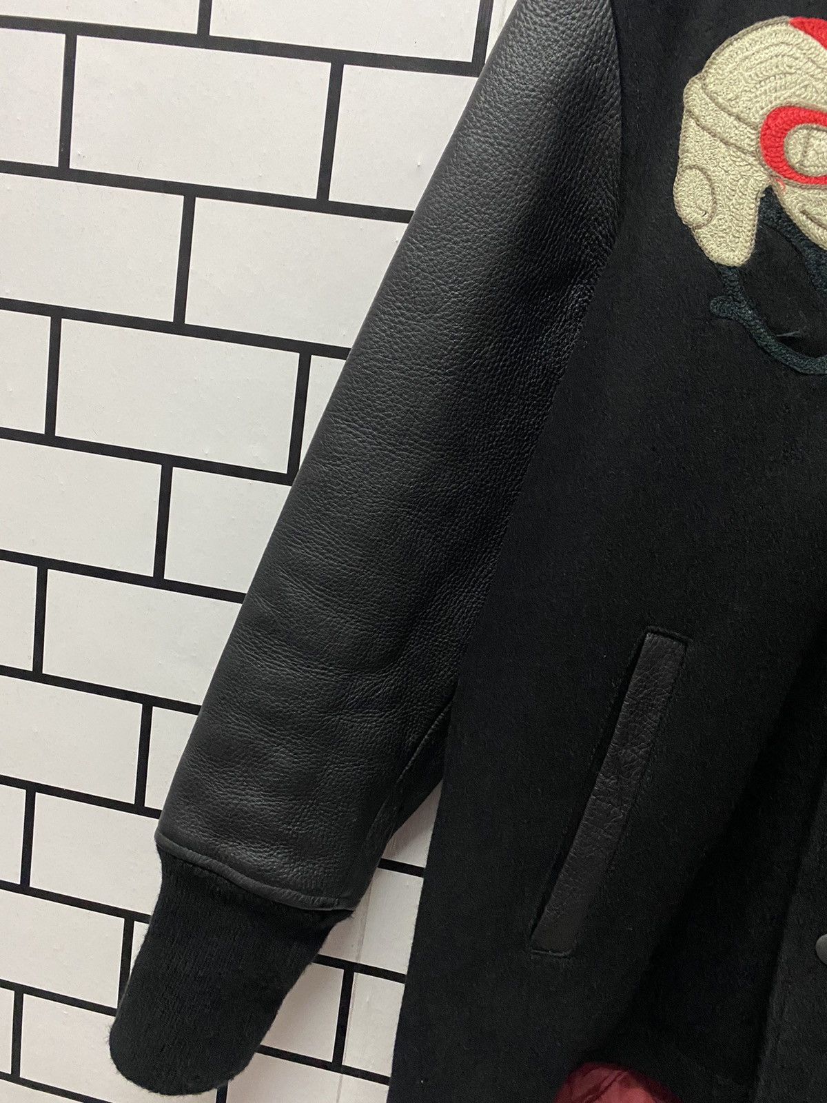 Japanese Brand Vintage Japanese Badboy Kulture Leather Wool Varsity Jacket Size US S / EU 44-46 / 1 - 15 Thumbnail