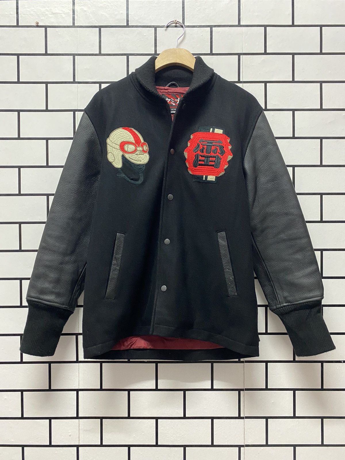 Japanese Brand Vintage Japanese Badboy Kulture Leather Wool Varsity Jacket Size US S / EU 44-46 / 1 - 2 Thumbnail