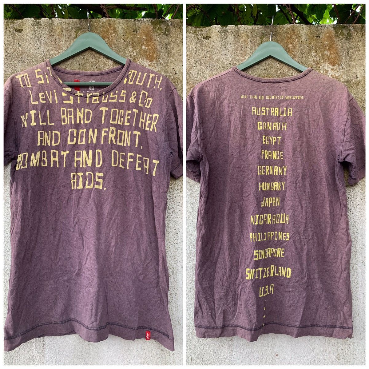 Levi's × Levi's Vintage Clothing × Vintage Levis Tour Against Aids Sunfaded Distresses Shirt Size US M / EU 48-50 / 2 - 1 Thumbnail