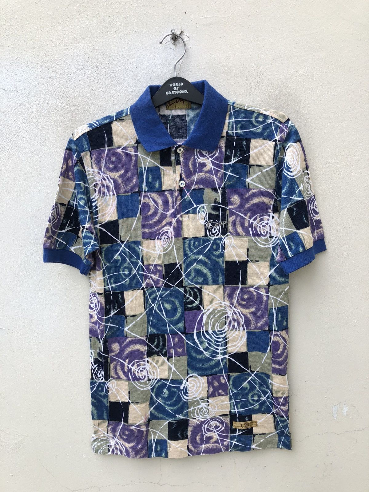 Mr. Junko Vintage 90s Junko Koshino Japan Psychedelic Art Polo Shirt Size US M / EU 48-50 / 2 - 3 Thumbnail