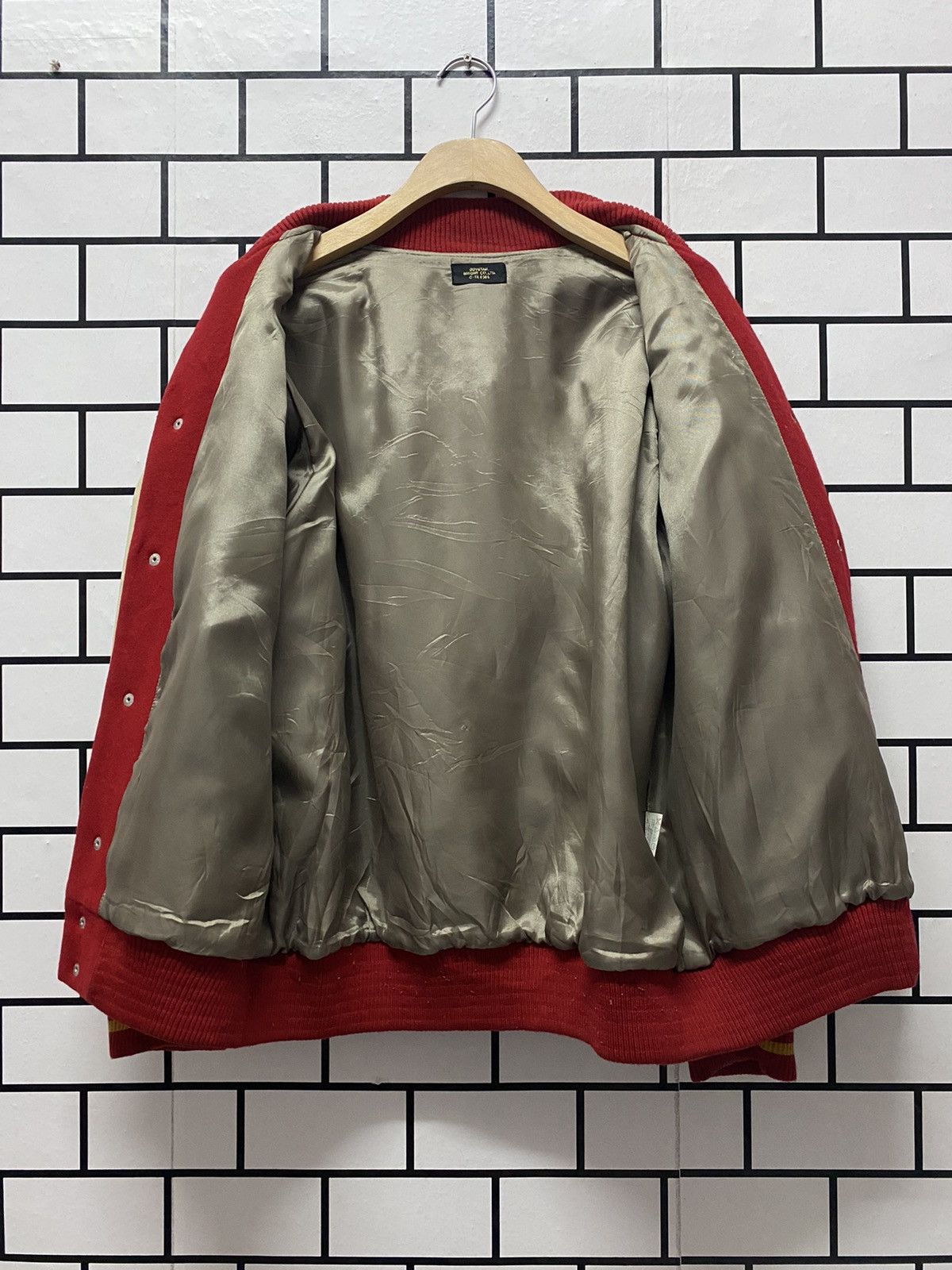 Japanese Brand Japan Brand Dovetail Bright Leather Wool Varsity Jacket Size US M / EU 48-50 / 2 - 15 Thumbnail