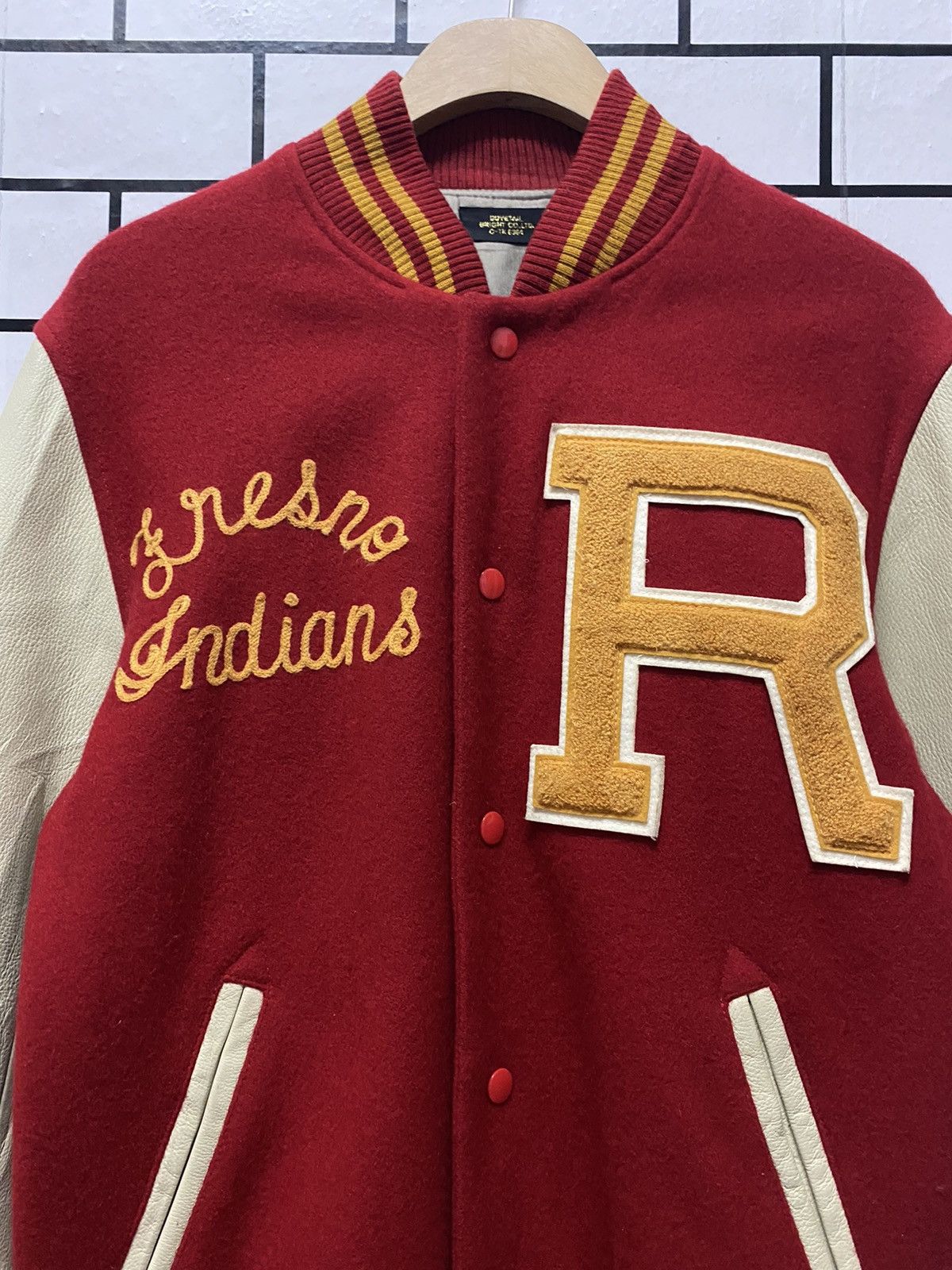 Japanese Brand Japan Brand Dovetail Bright Leather Wool Varsity Jacket Size US M / EU 48-50 / 2 - 11 Thumbnail