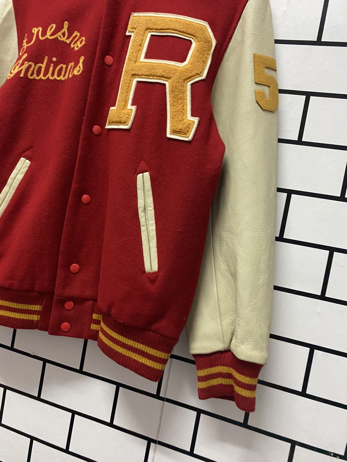 Japanese Brand Japan Brand Dovetail Bright Leather Wool Varsity Jacket Size US M / EU 48-50 / 2 - 13 Thumbnail