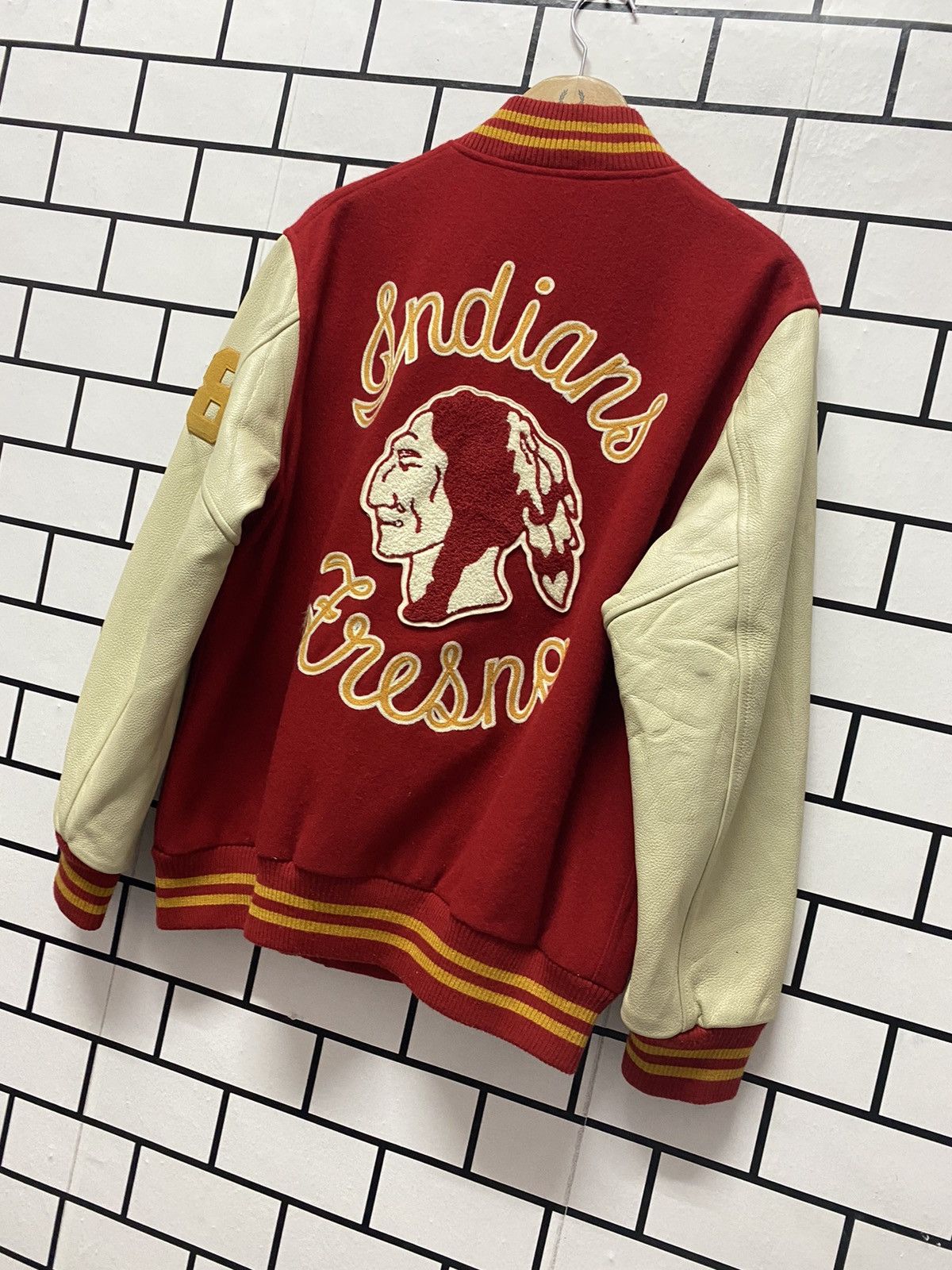 Japanese Brand Japan Brand Dovetail Bright Leather Wool Varsity Jacket Size US M / EU 48-50 / 2 - 3 Thumbnail