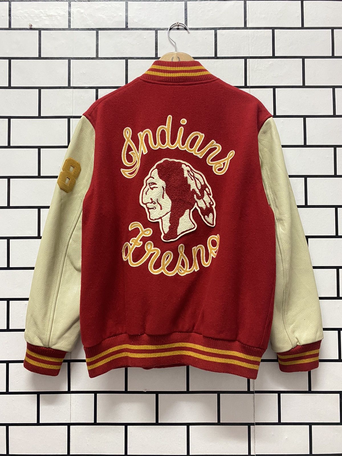 Japanese Brand Japan Brand Dovetail Bright Leather Wool Varsity Jacket Size US M / EU 48-50 / 2 - 5 Thumbnail