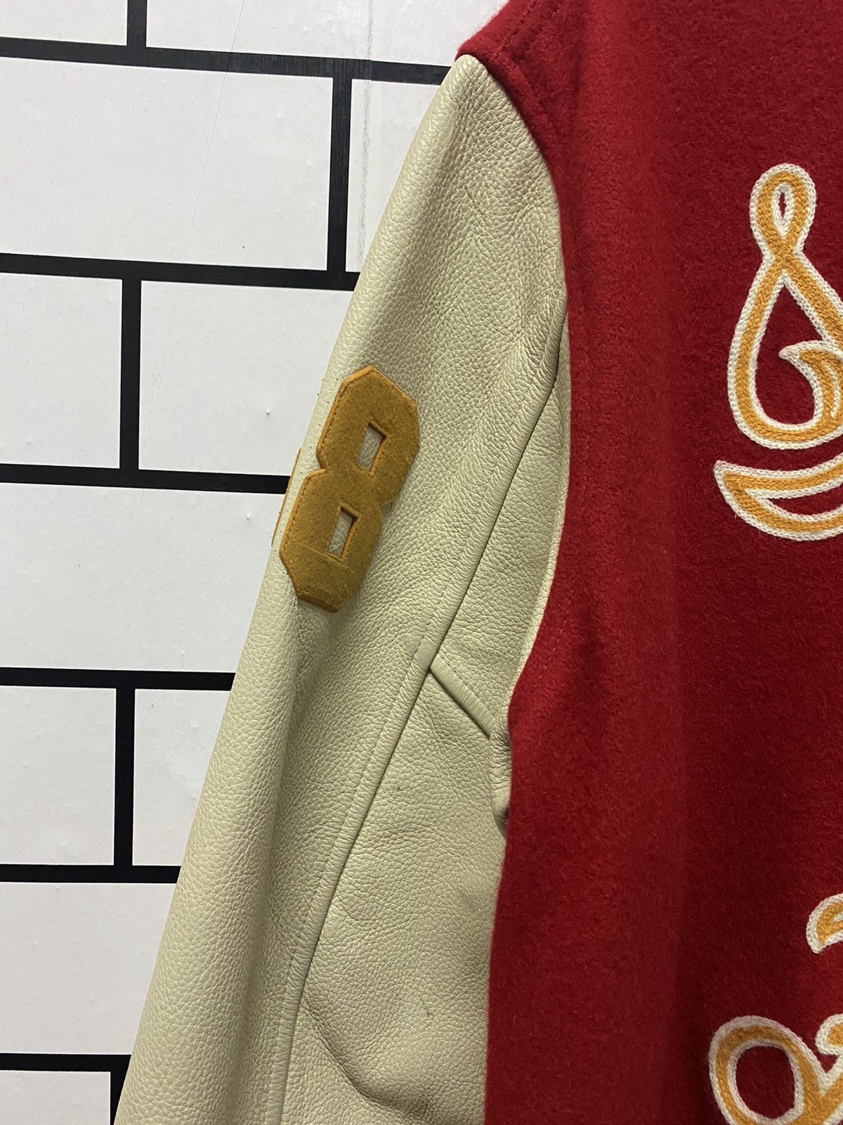 Japanese Brand Japan Brand Dovetail Bright Leather Wool Varsity Jacket Size US M / EU 48-50 / 2 - 8 Thumbnail