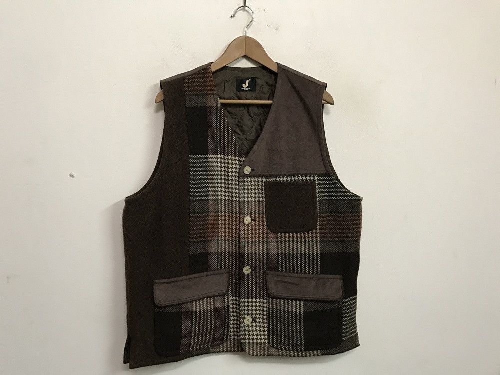 Vintage J2 Mr. Junko Jeans by Junko Koshino Patchwork Vest Size US L / EU 52-54 / 3 - 1 Thumbnail