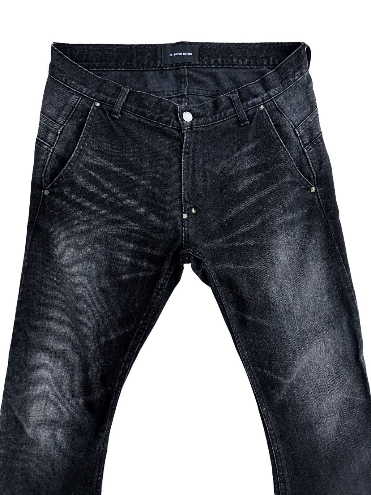 Diet Butcher Slim Skin Spring Summer 2015 Black Distressed Jeans Size US 32 / EU 48 - 3 Thumbnail