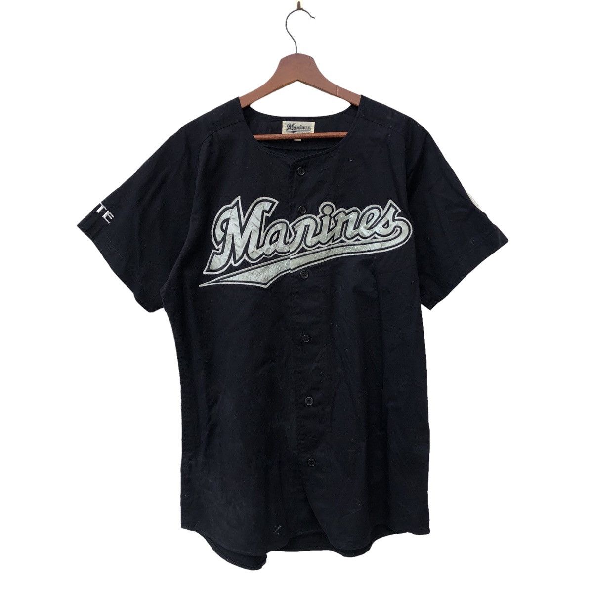 Vintage Vintage Marine Shirt Button Up Baseball Size US M / EU 48-50 / 2 - 1 Thumbnail