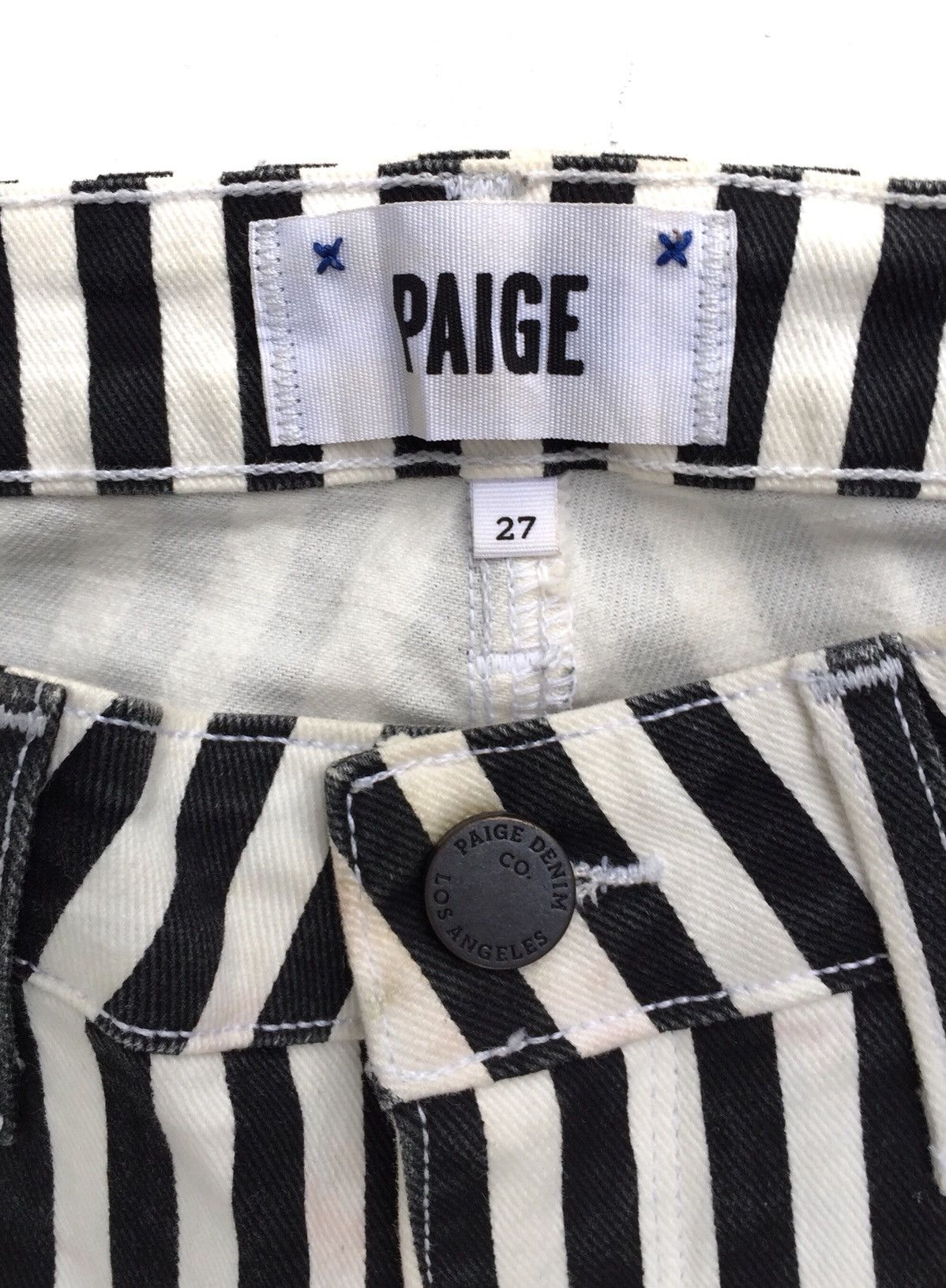 Designer × Paige Designers Brand Paige Prisoner Border Skinny Stripes Pants Size US 28 / EU 44 - 8 Thumbnail