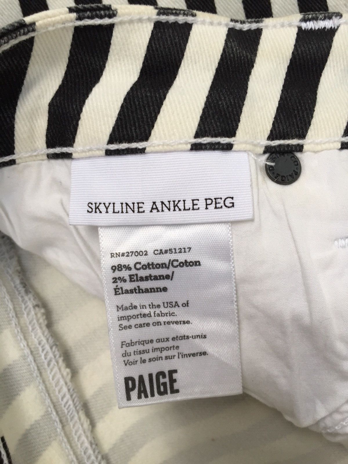 Designer × Paige Designers Brand Paige Prisoner Border Skinny Stripes Pants Size US 28 / EU 44 - 9 Thumbnail