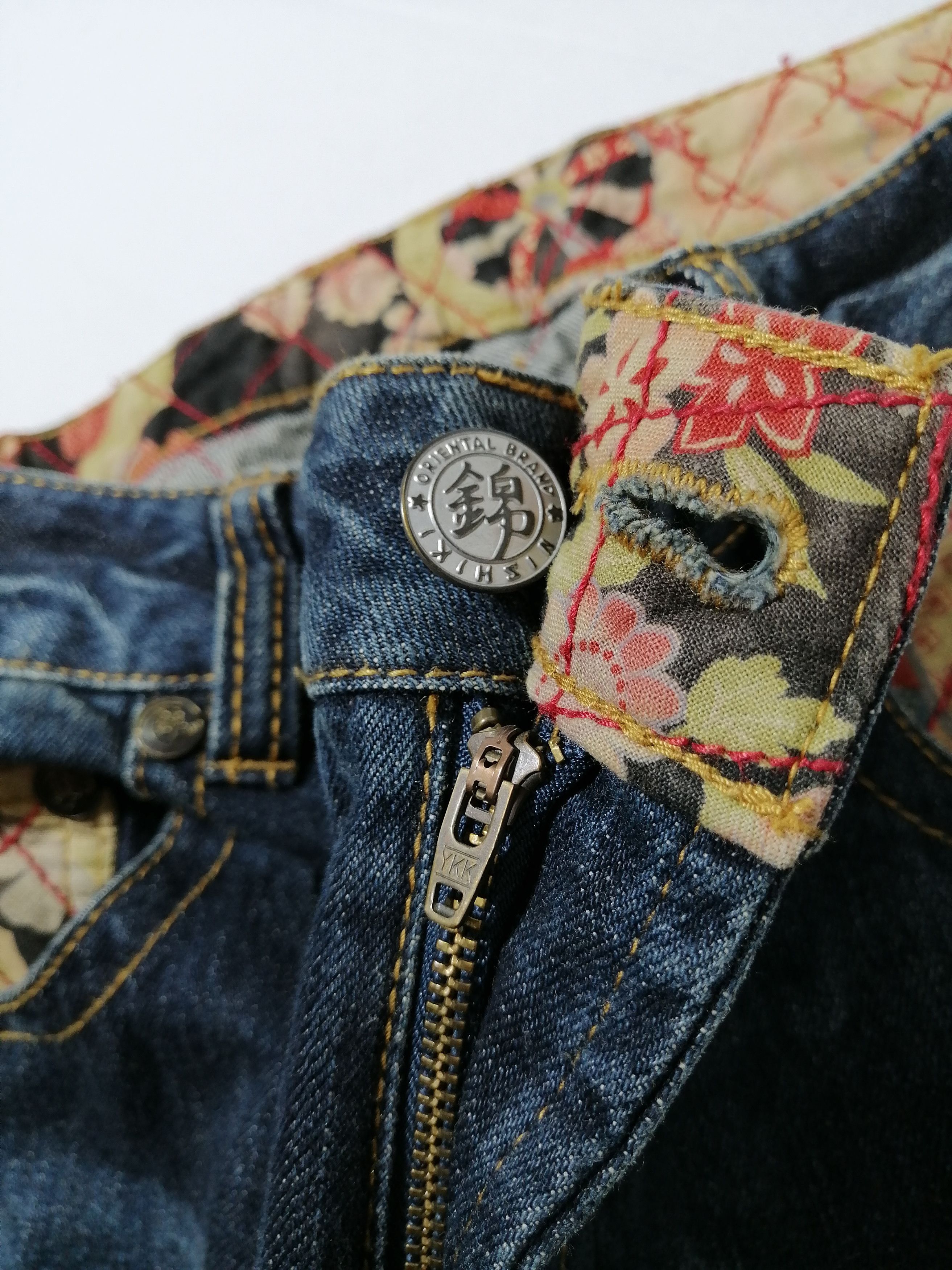 Japanese Brand Nishiki Embroided Nice Design Denim Jeans Size US 34 / EU 50 - 4 Thumbnail