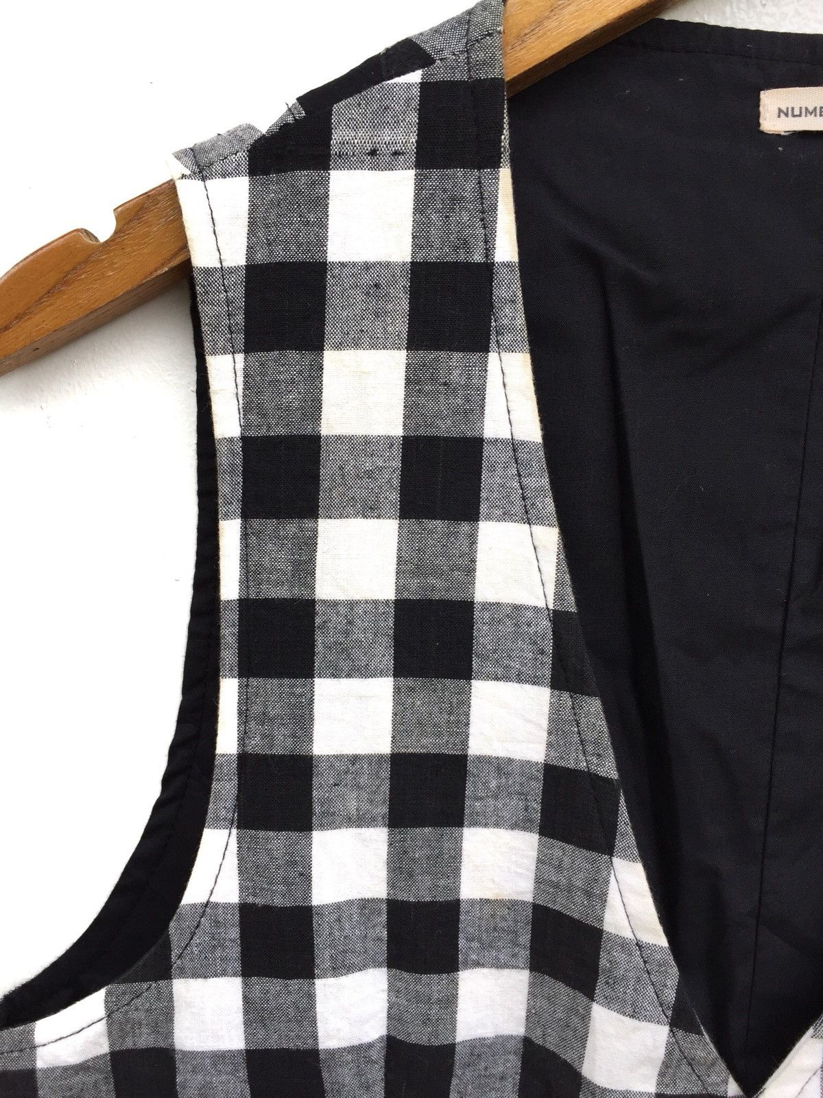 Number (N)ine Vintage Number (N)ine Takahiro Miyashita Checkered Vest Size US S / EU 44-46 / 1 - 8 Thumbnail