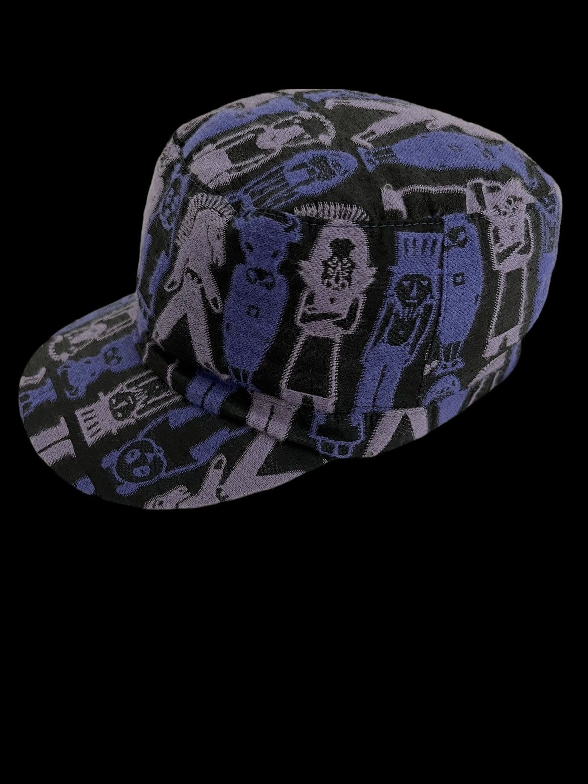 image of Ca4La Full Embroidery Cap in Purple, Men's
